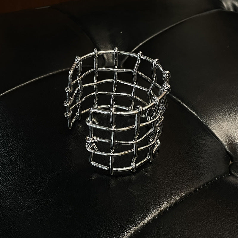 Grid Cage Cuff Bracelet