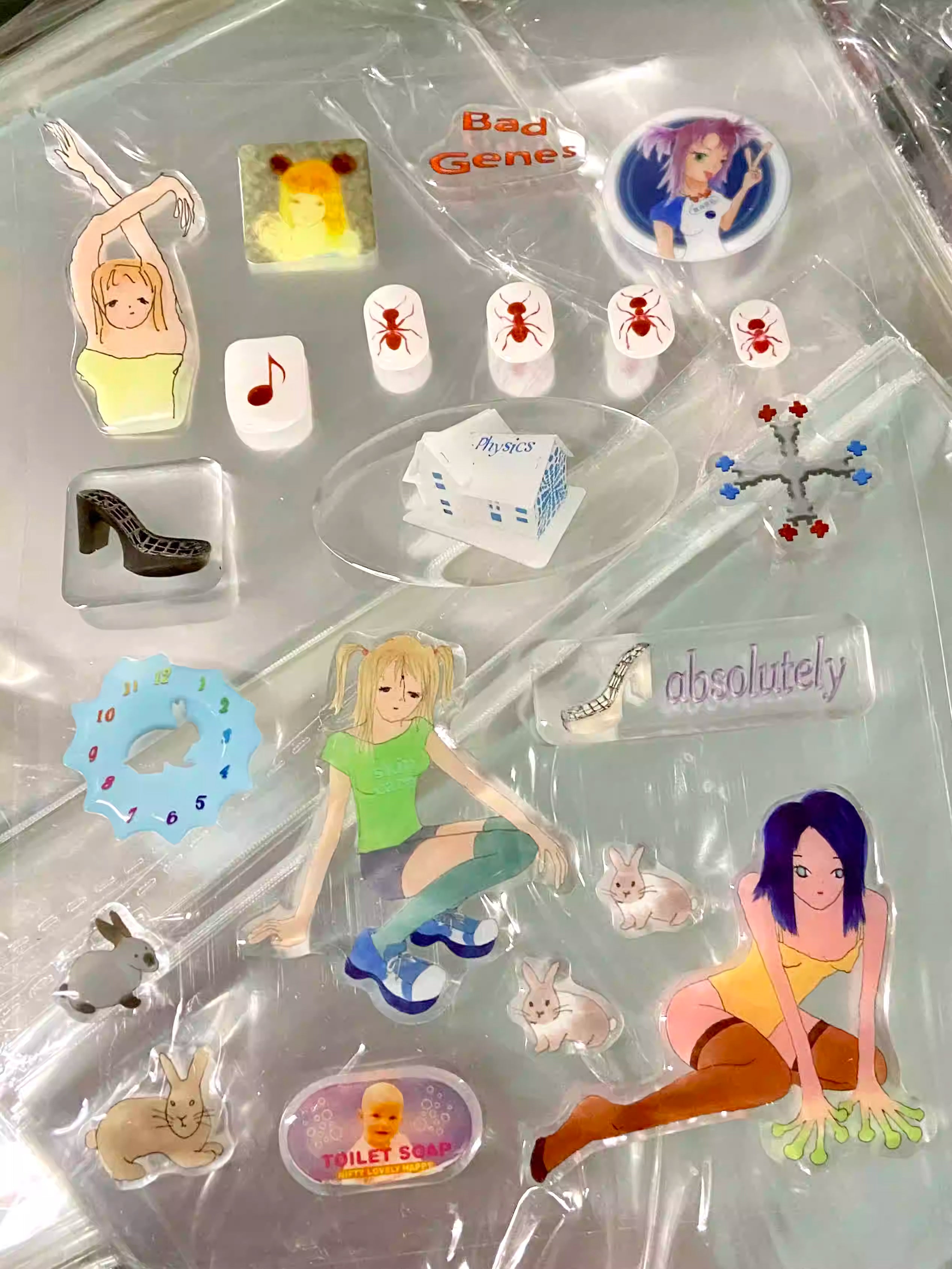 niptong Retro Pop Glossy Sticker Set
