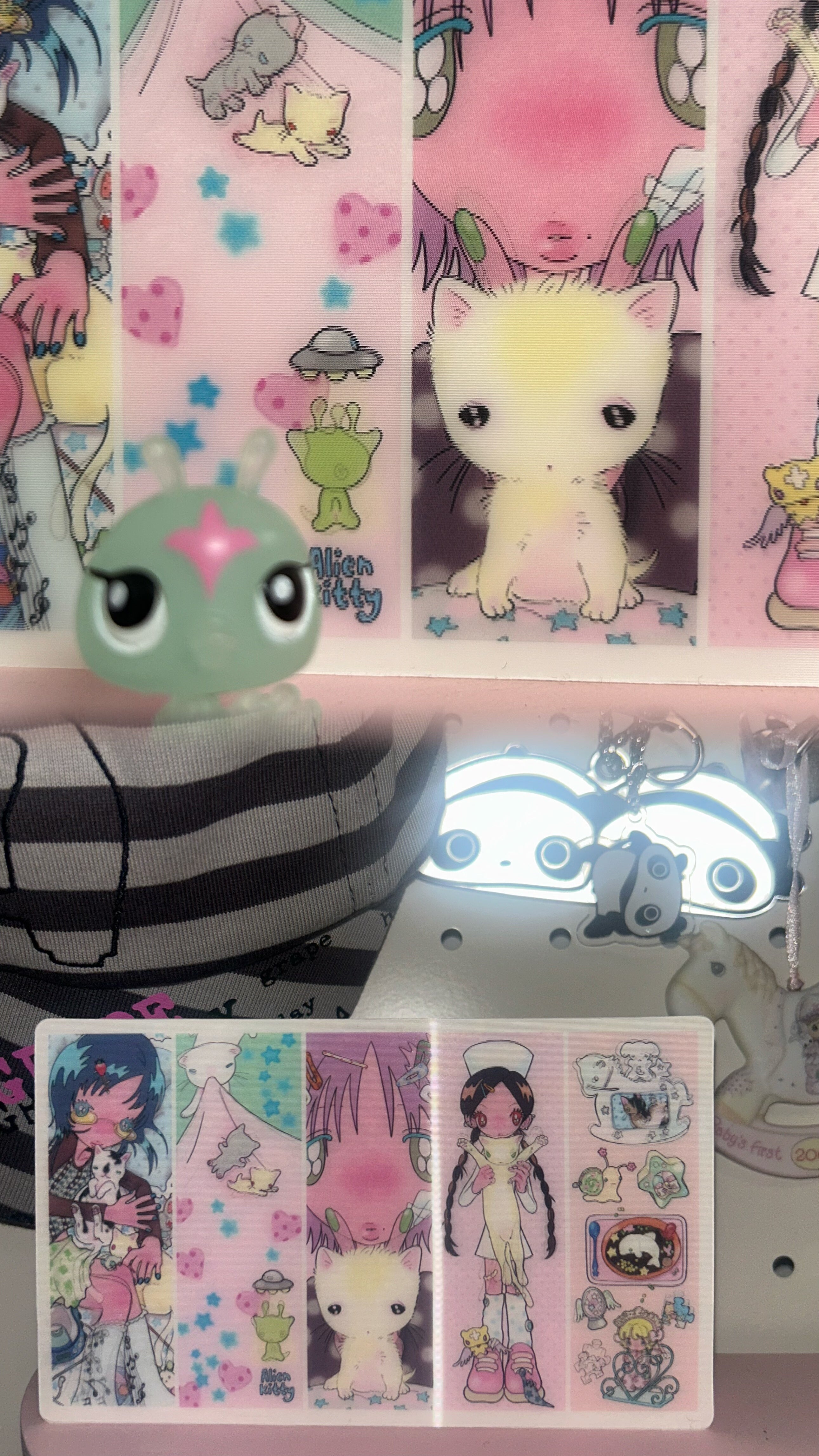 sunonebird The kitty's dream Lenticular Card/Bookmark Set