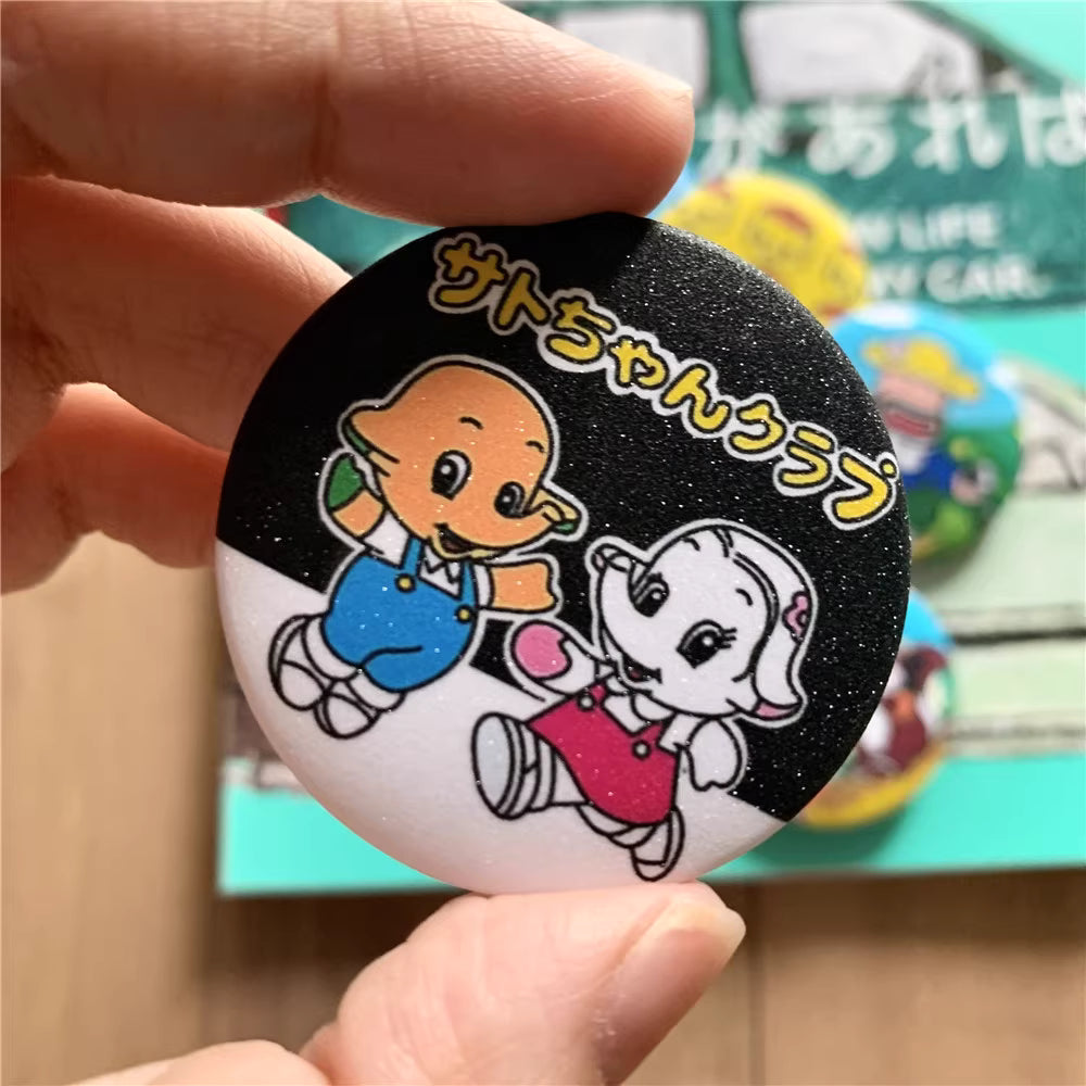 Showa Retro Mascot Badge