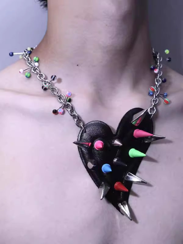 LIFEMANNA Spiked Love Necklace