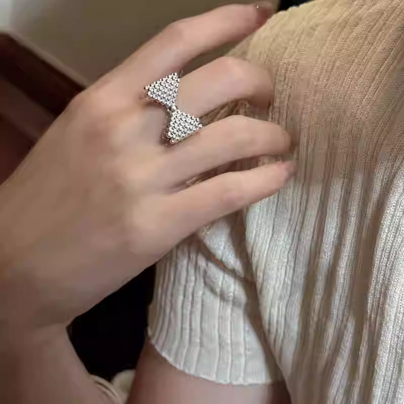 Beaded Bow Ring