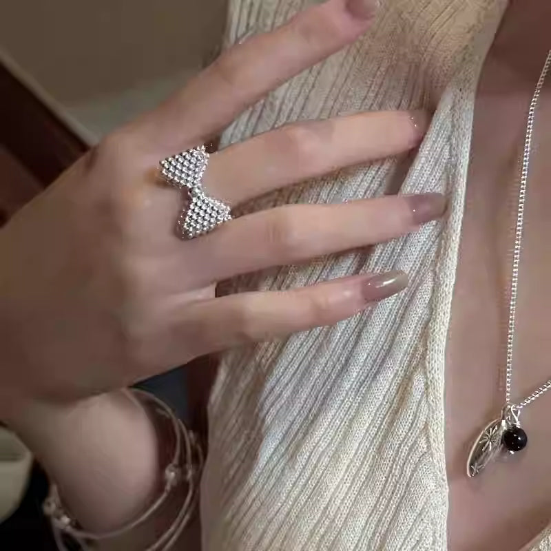 Beaded Bow Ring