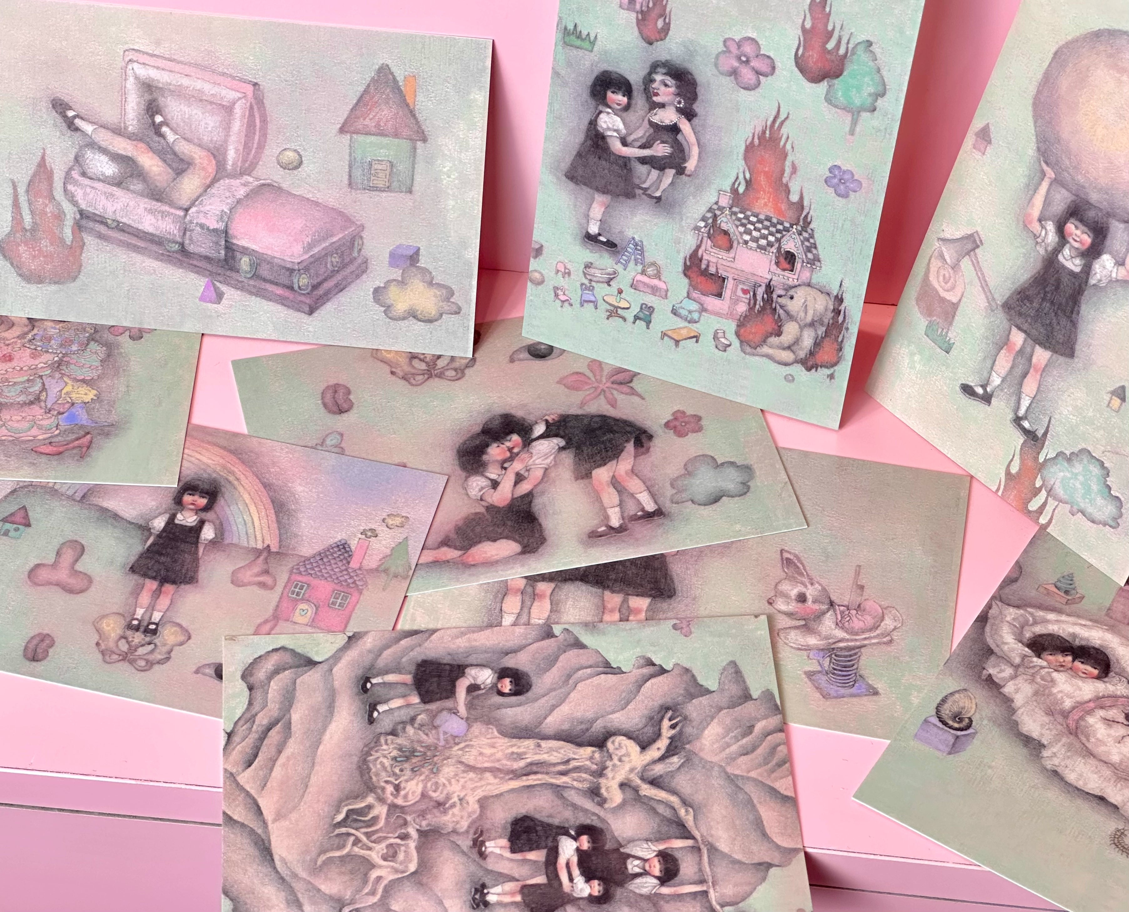 RudeFish ROOM DOLL Series Postcards