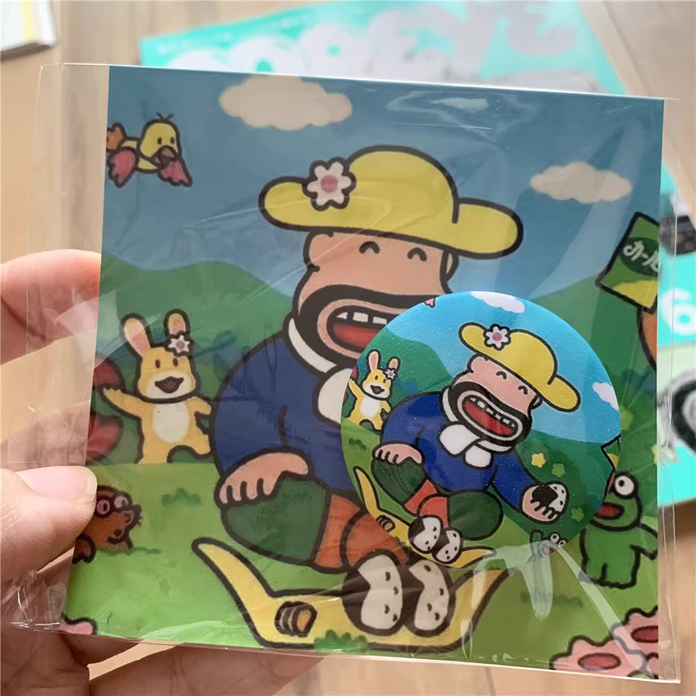 Showa Retro Mascot Badge