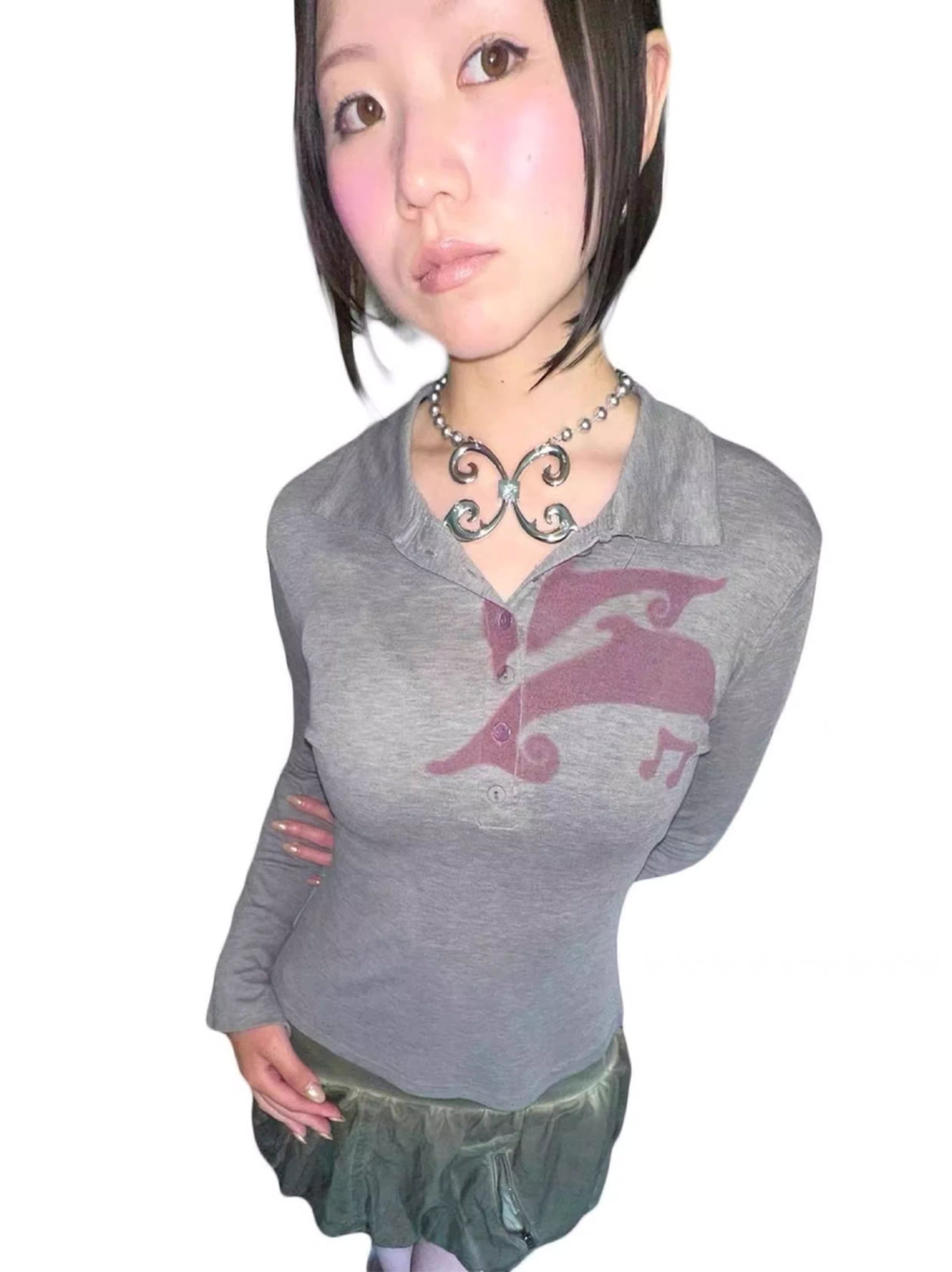 thenewyouthpark Vine Emblem Pearl Necklace