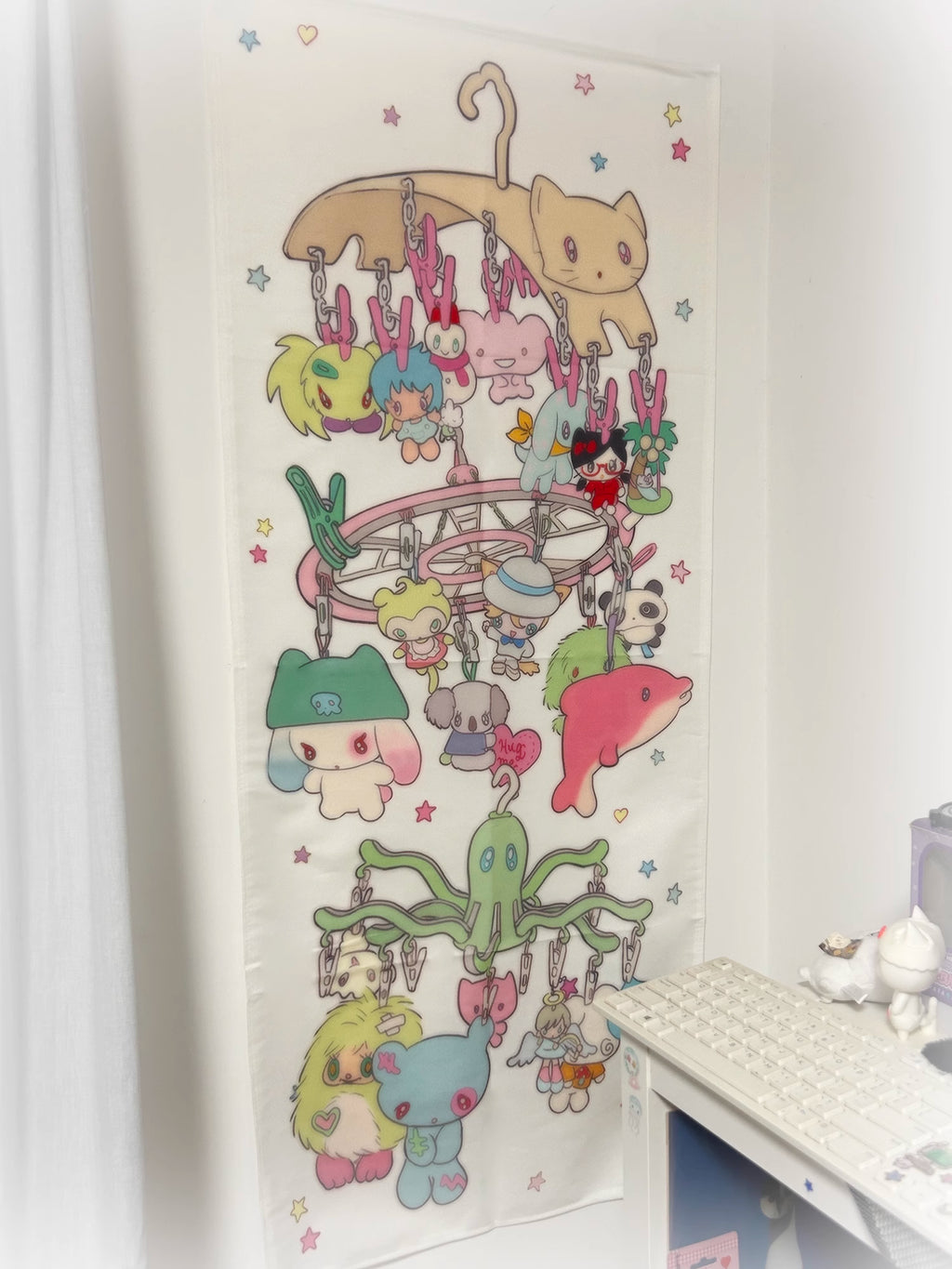 sunonebird Plushie Hanging Tapestry