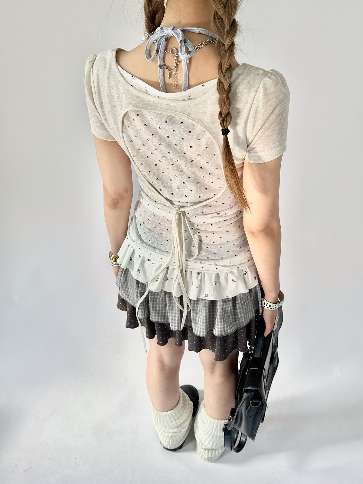 Starlit Ruffle Ruched Top