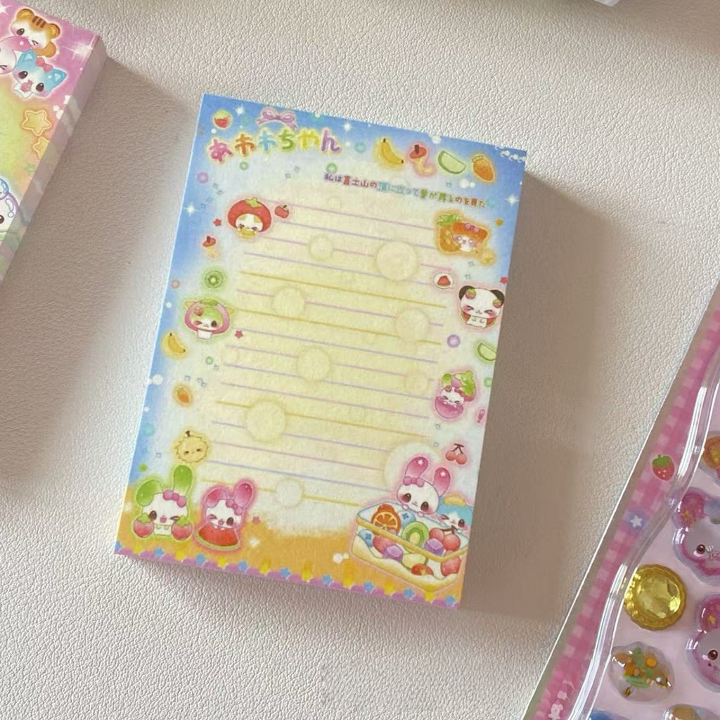 Rainbow Bunny Friends Memo Pad Series