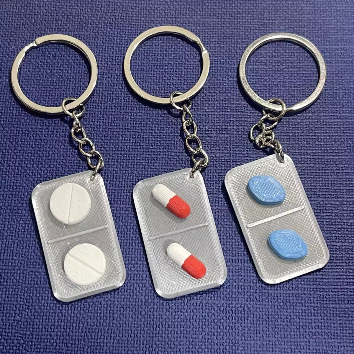 Pill Popper Keychain