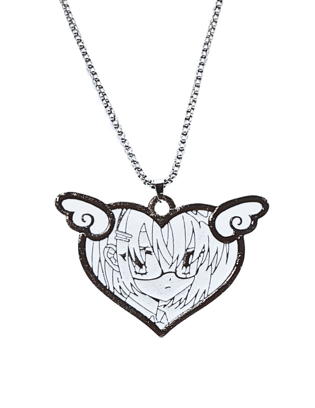 Marumaru  Angel & Devil Heart Necklace