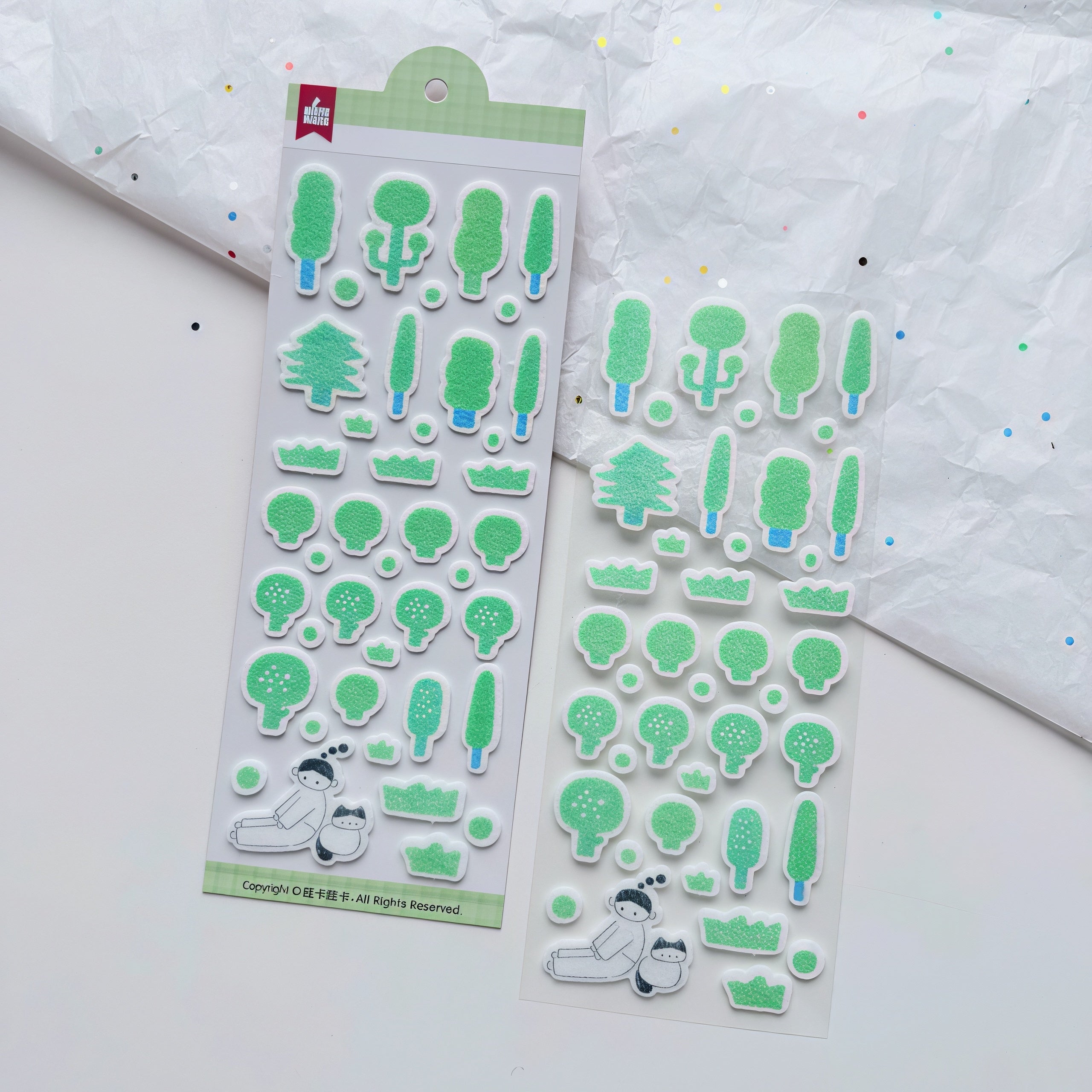 WakaWaka Puffy Felt Stickers