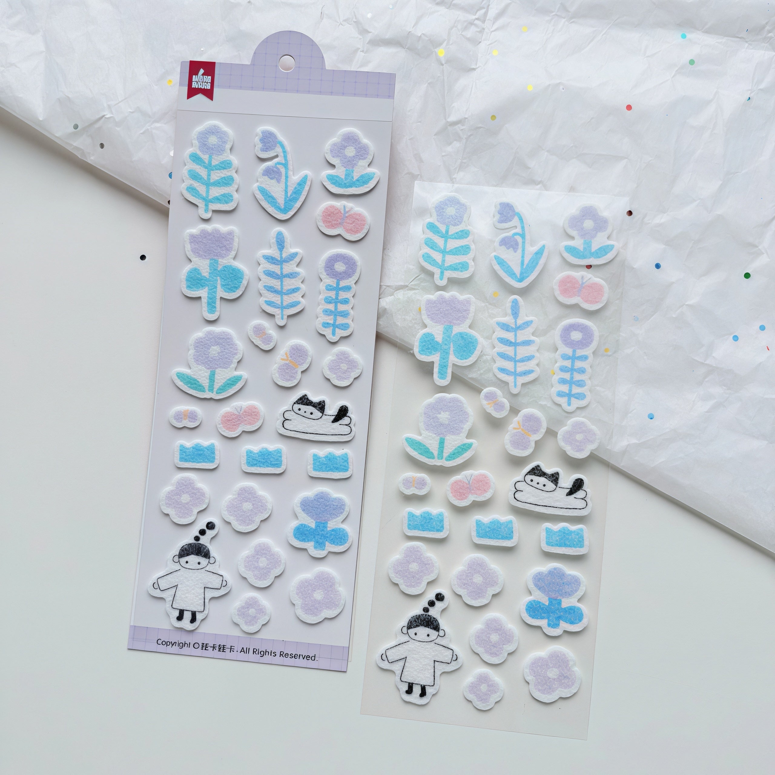 WakaWaka Puffy Felt Stickers