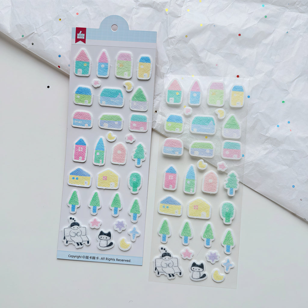 WakaWaka Puffy Felt Stickers