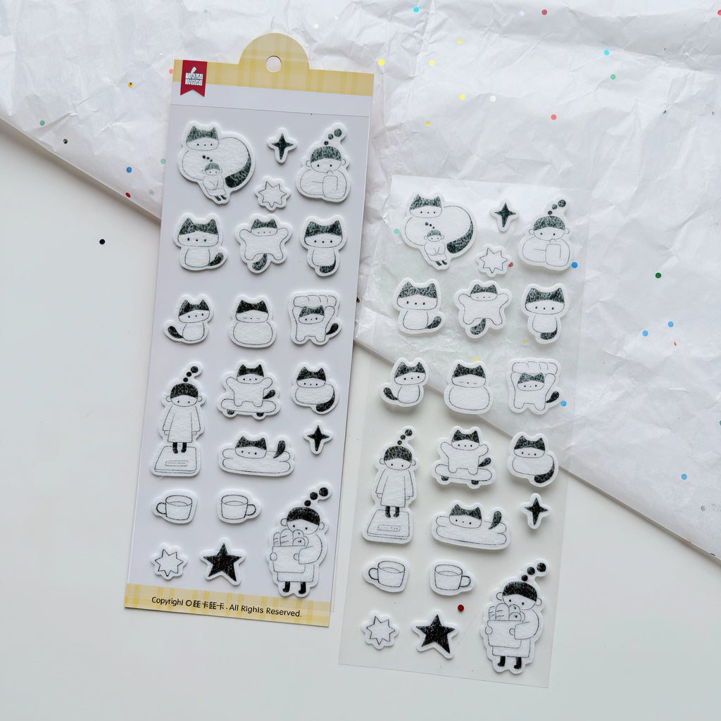 WakaWaka Puffy Felt Stickers