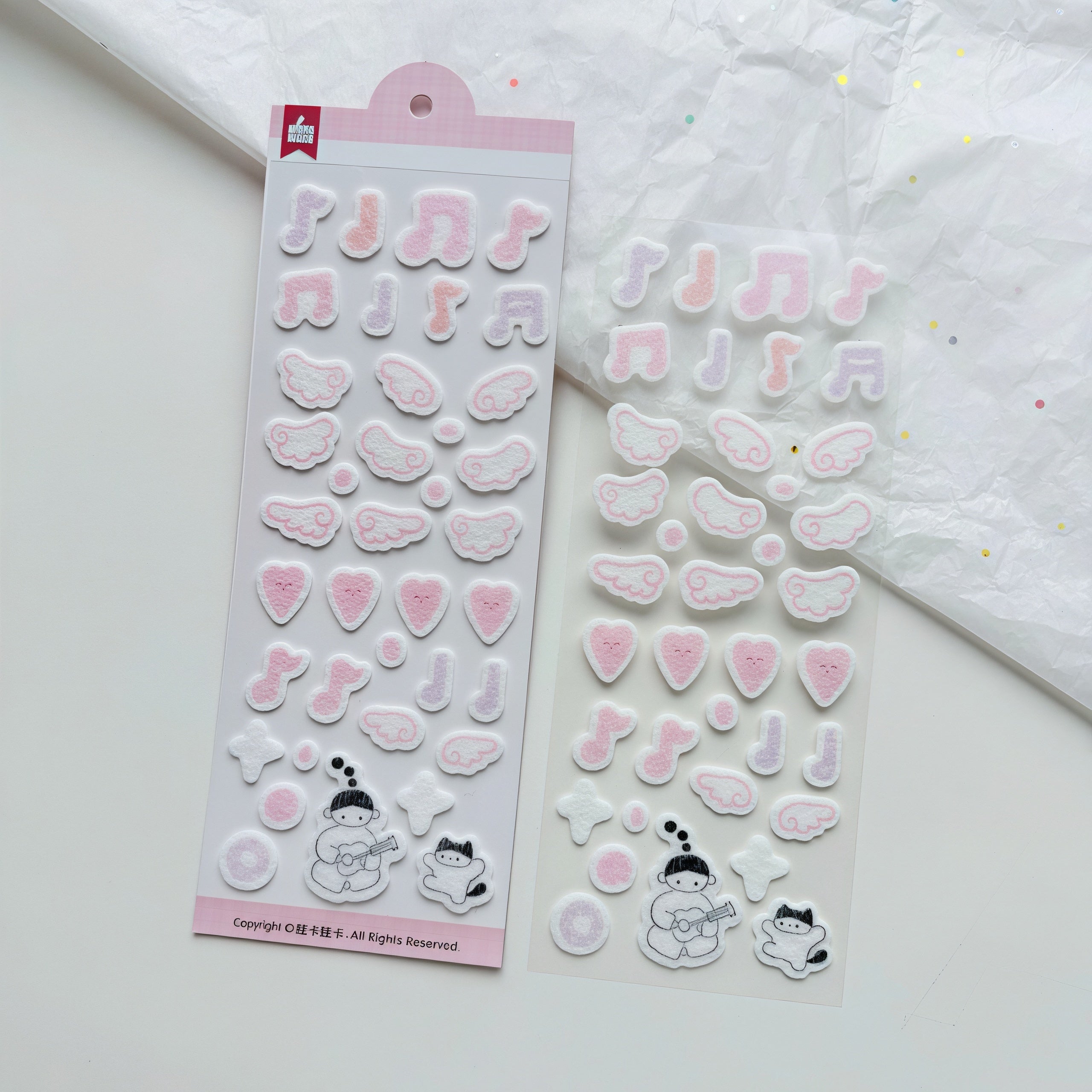 WakaWaka Puffy Felt Stickers
