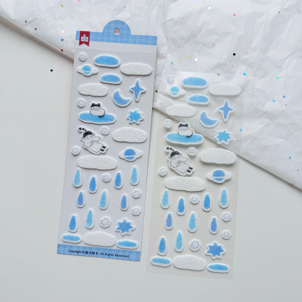 WakaWaka Puffy Felt Stickers