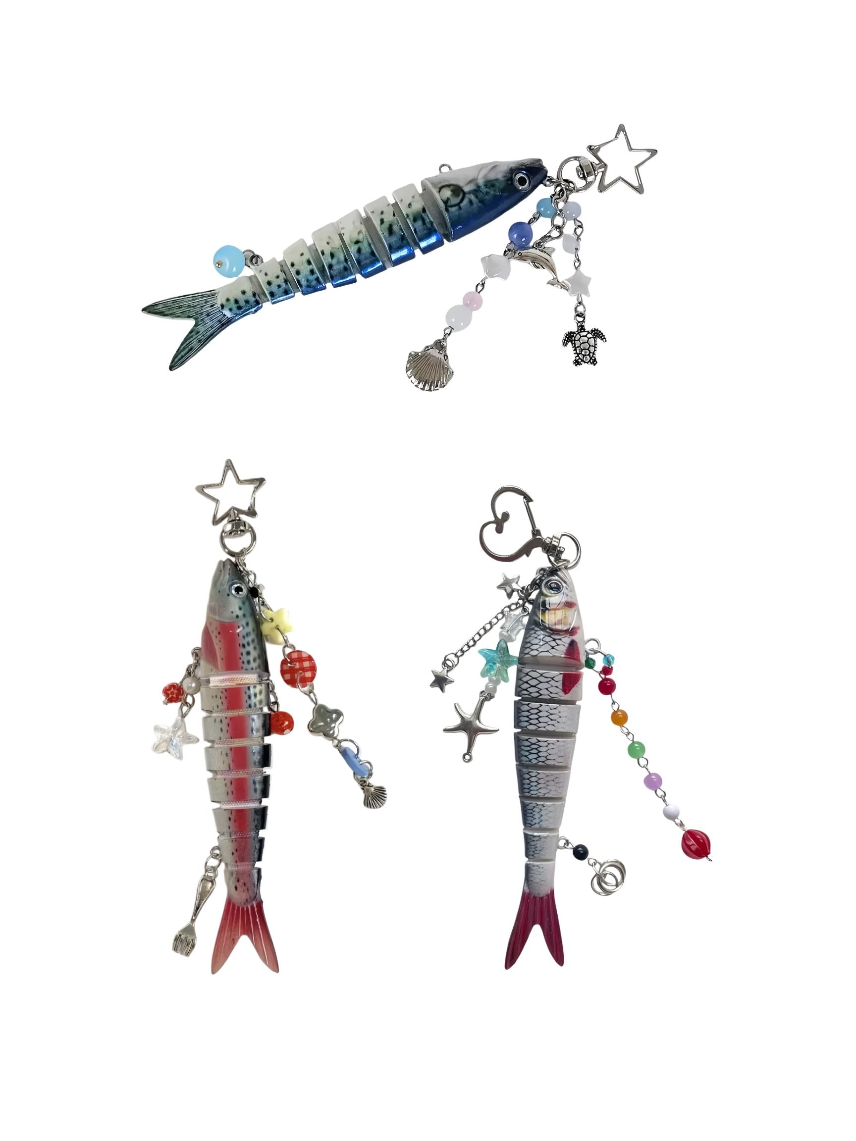 Multi-Jointed Fish Keychain