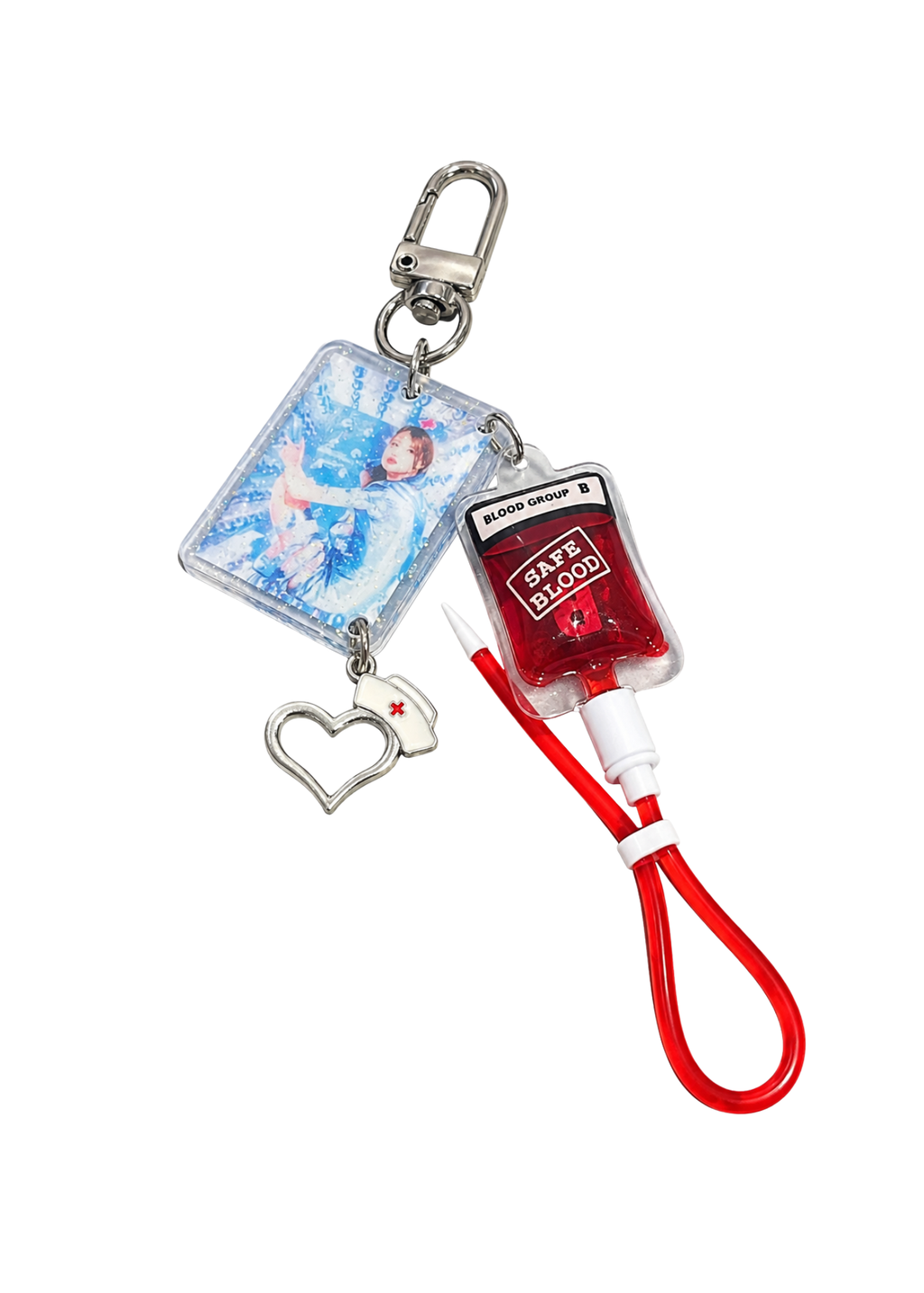 DOL station Safe Blood Keychain