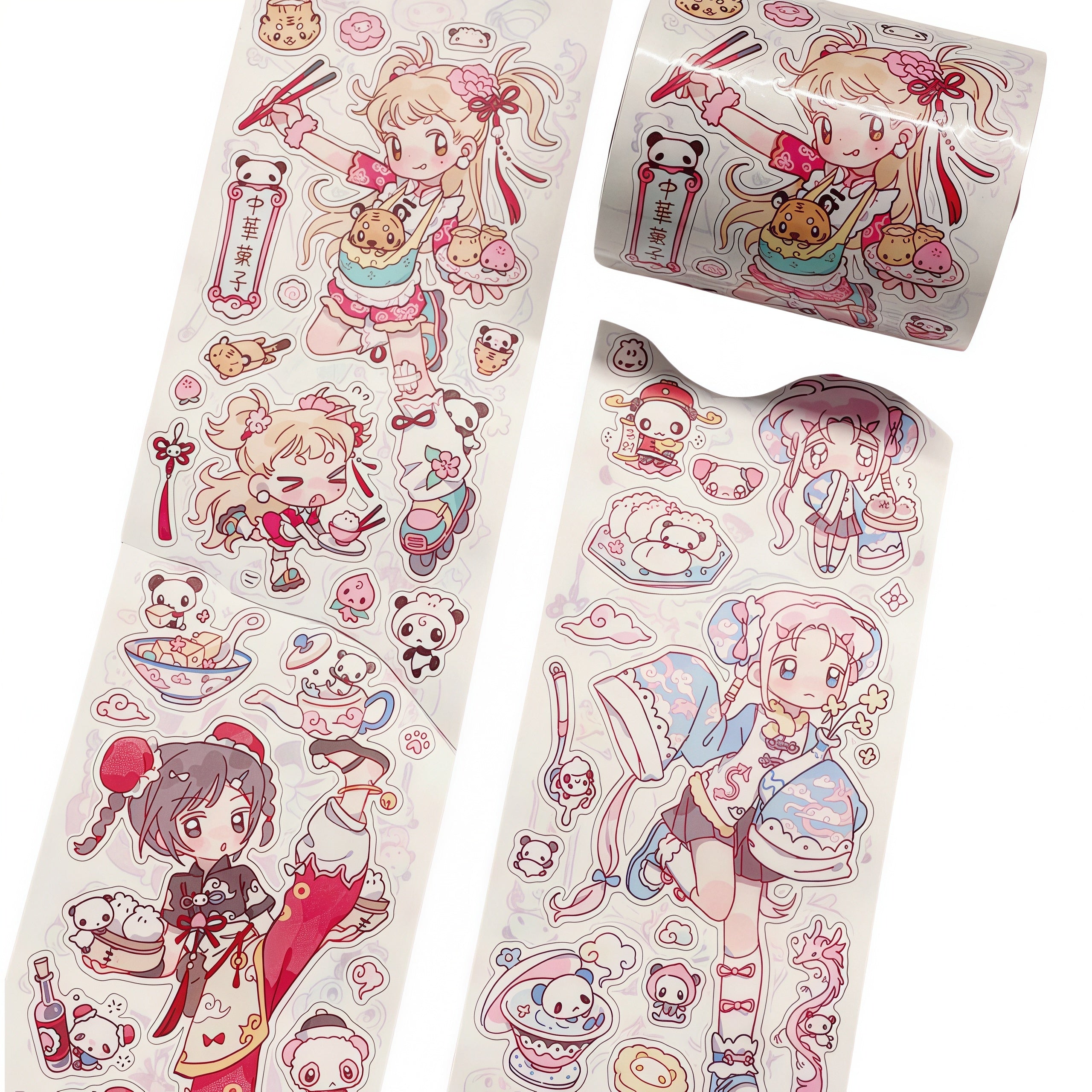WakaWaka Shōwa Cutie Character Sticker Roll