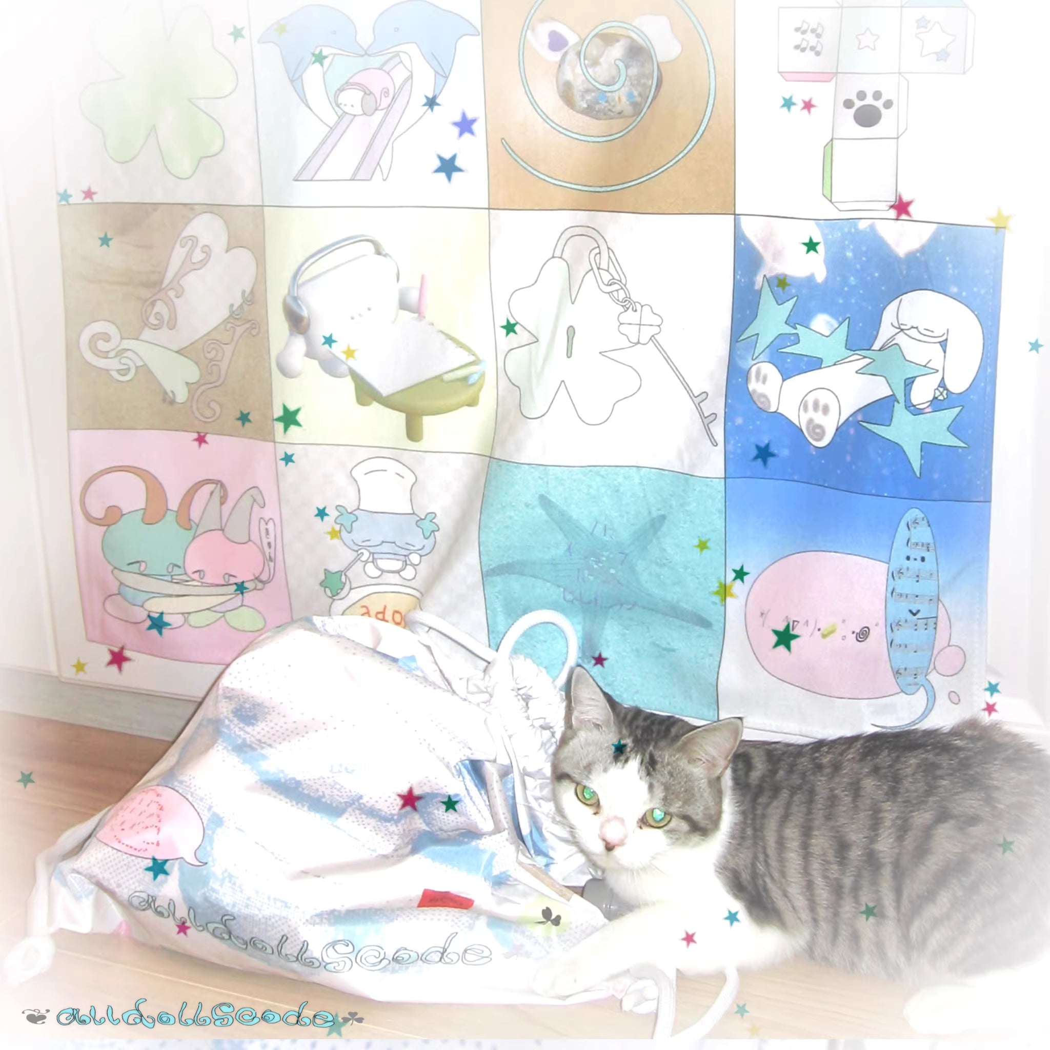 alldollscode Dreamy Room Tapestry