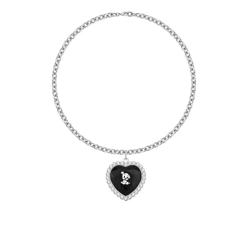 NARCII Dark Pup Heart Necklace