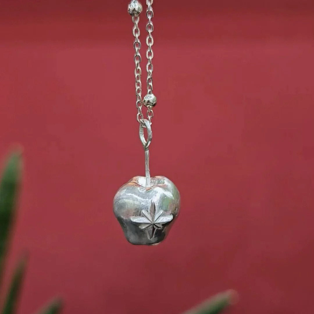 Star-Stamped Apple Necklace