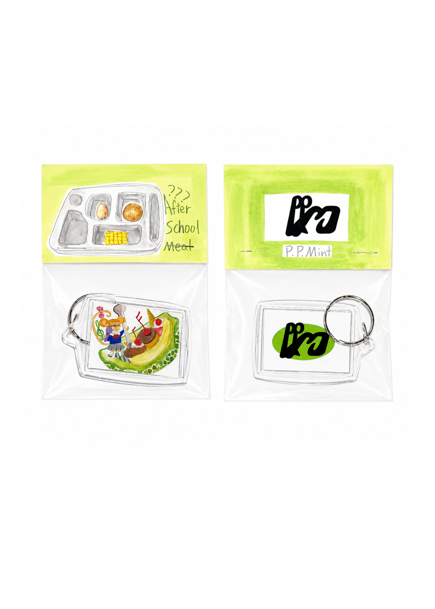 P.P. Mint After School Meal Keychain series