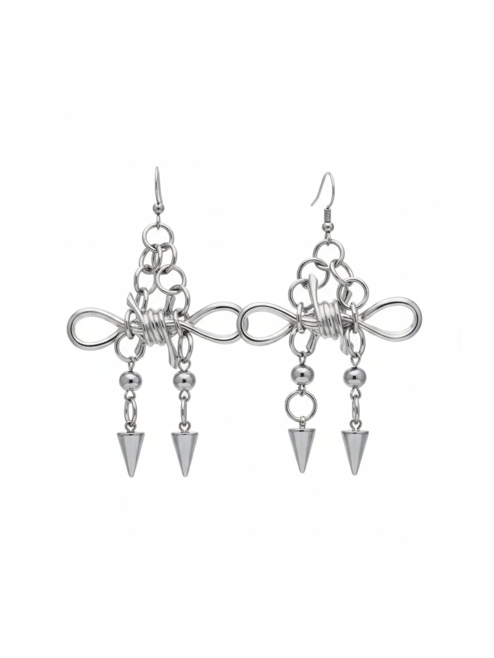 nunustudio Bow Spike Earrings
