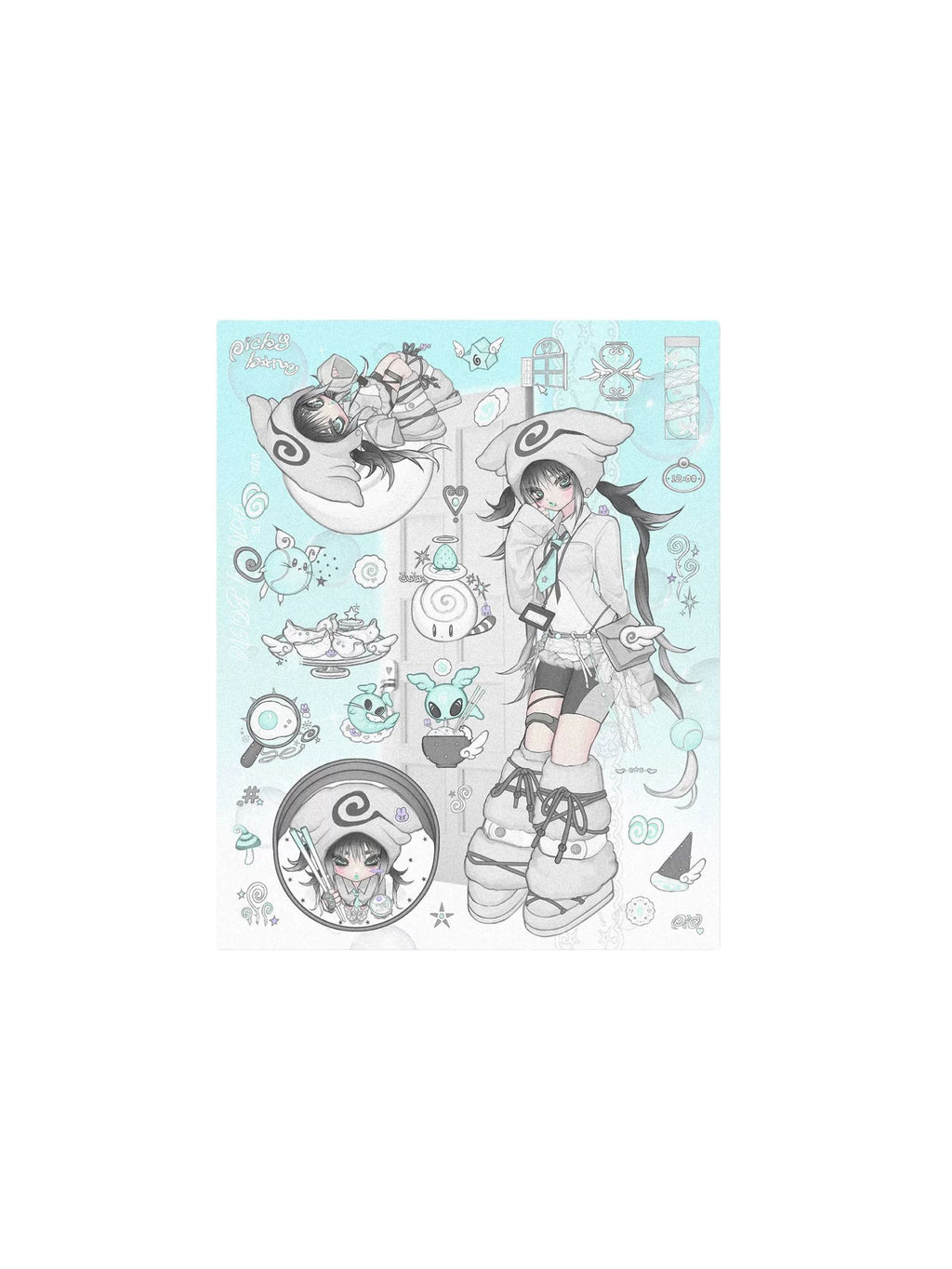 Pickybone Noodle Roll House Sticker