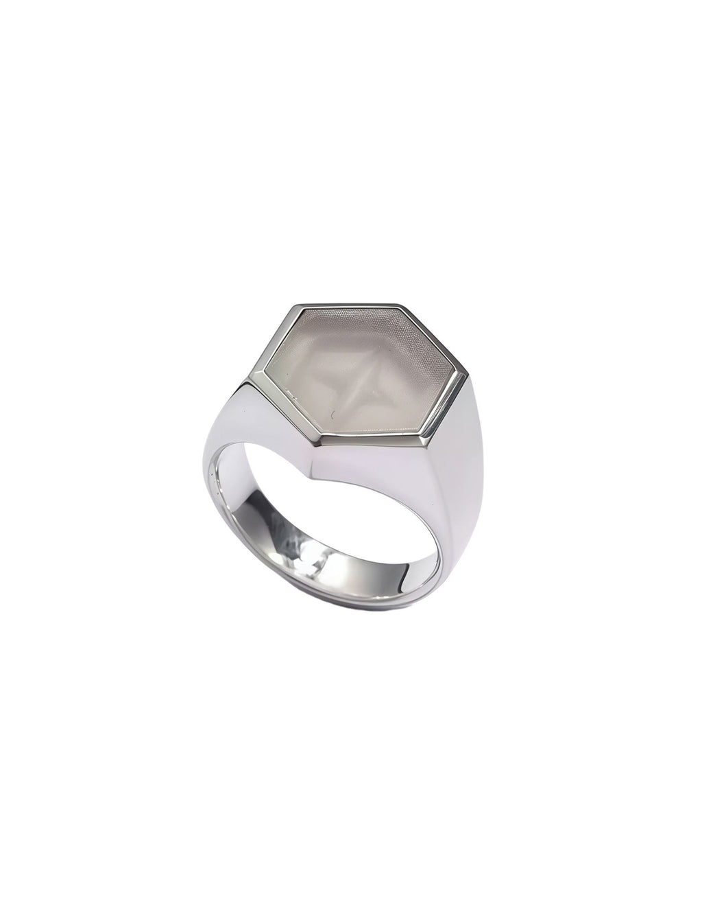 Cross-Star Hex Signet Ring