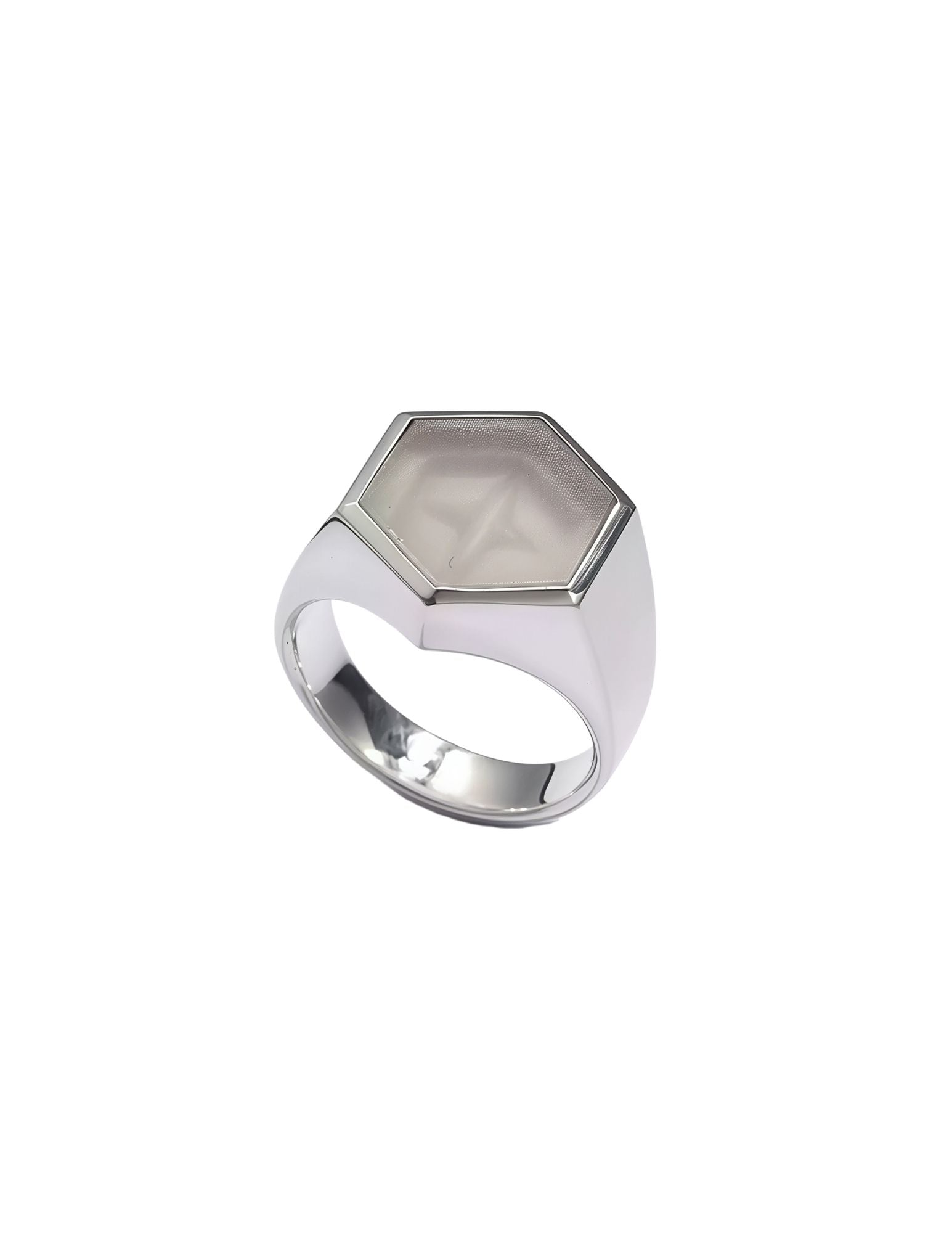 Cross-Star Hex Signet Ring