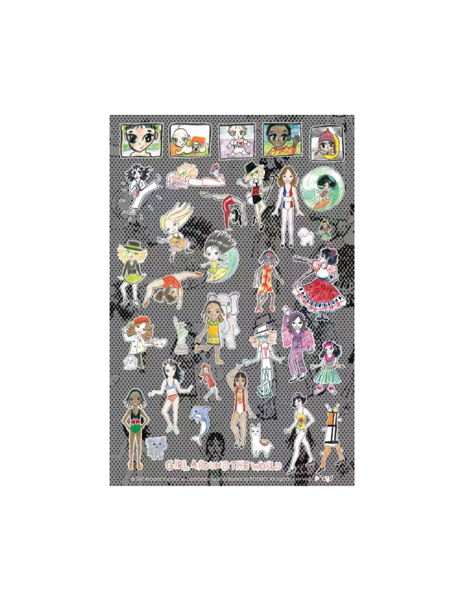 Girl Around the World: Girls Dance & Sport Sticker