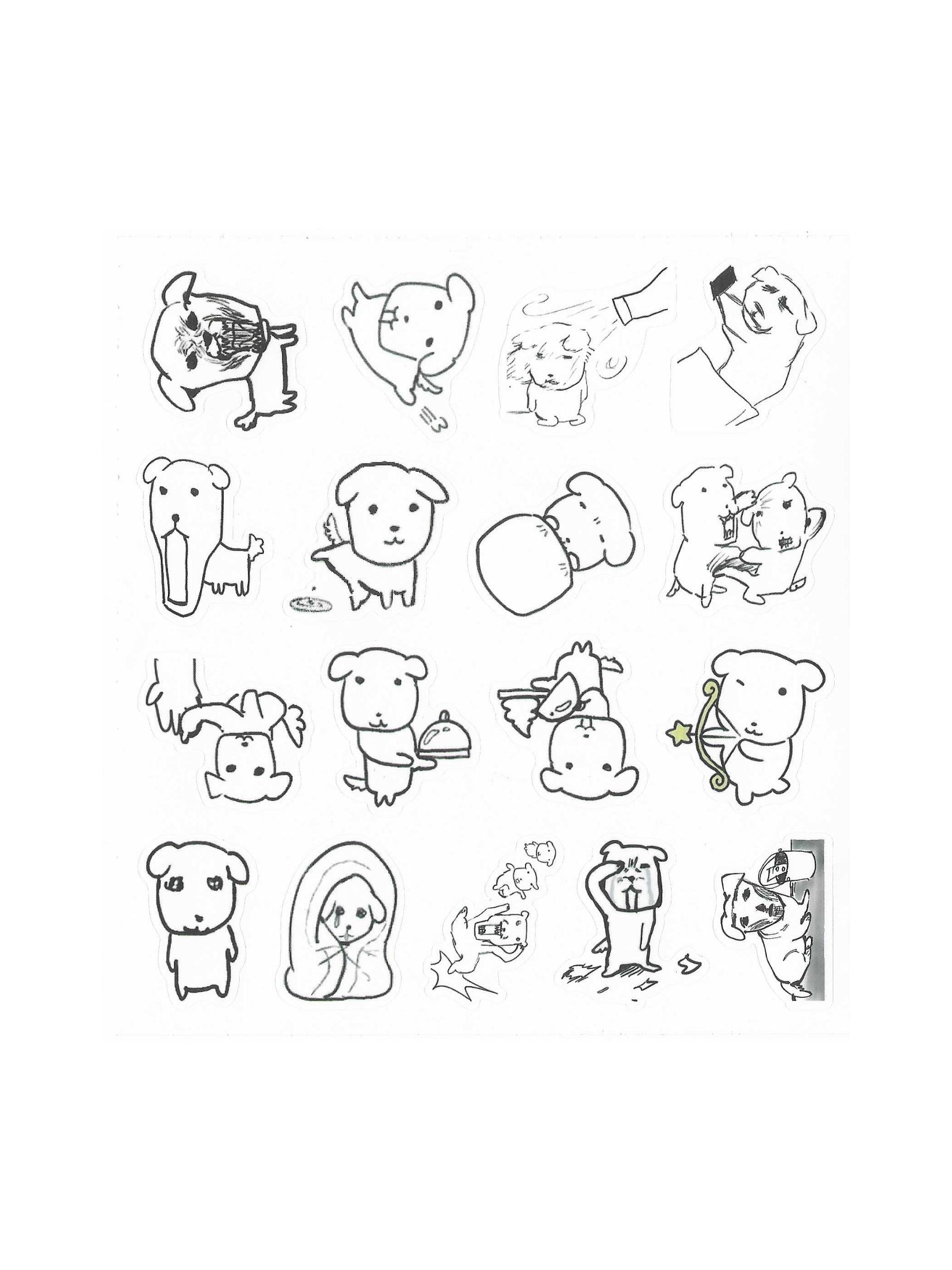 Ganadi Line-Dog Sticker