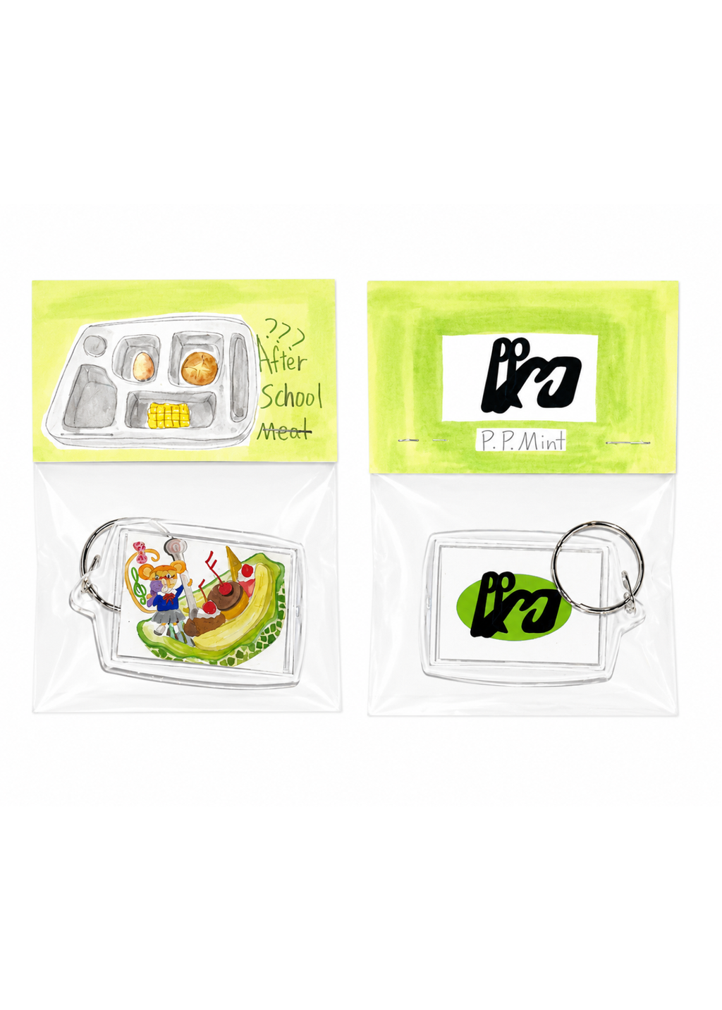 P.P. Mint After School Meal Keychain series