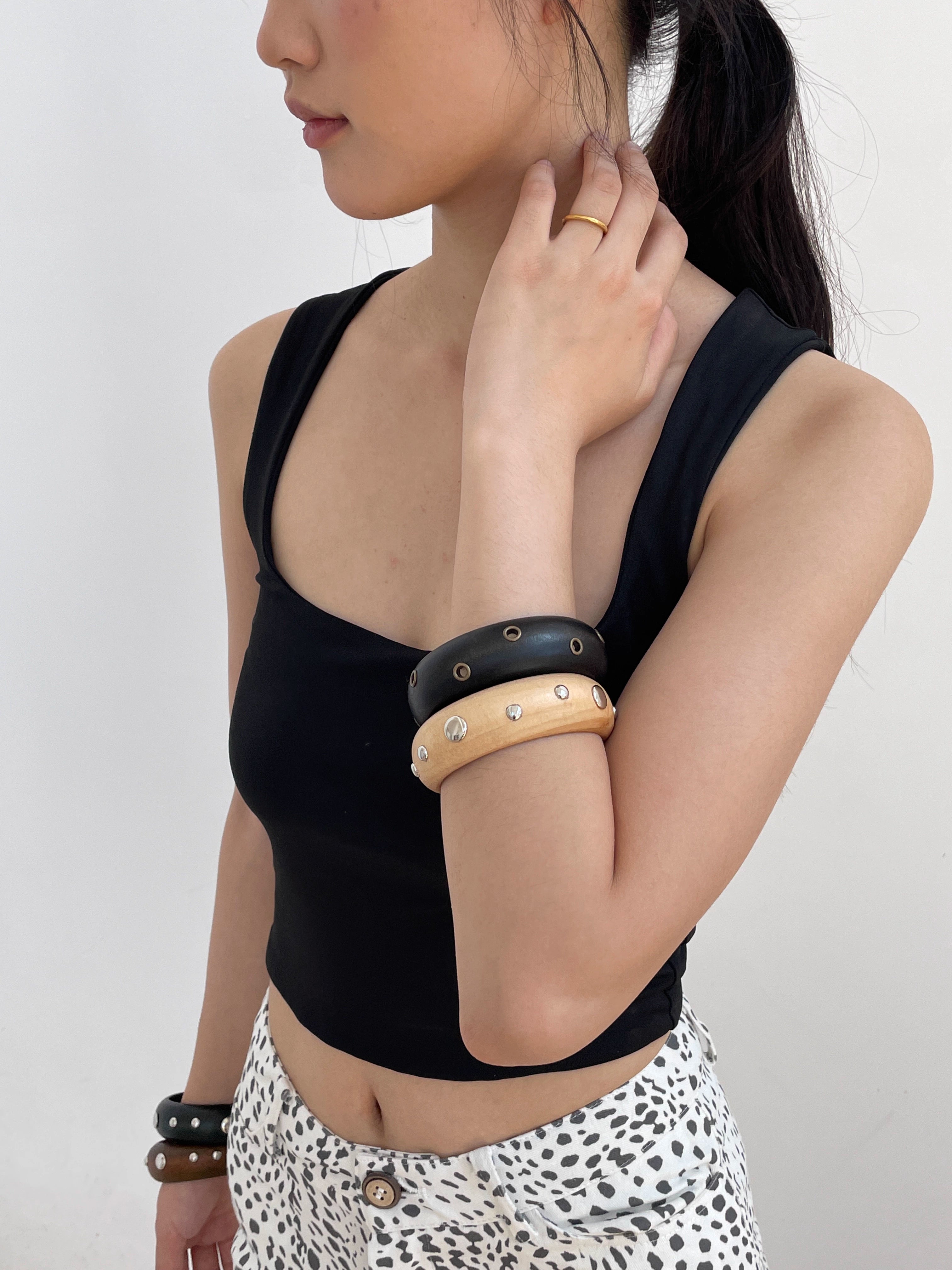 Stud Wood Cuff