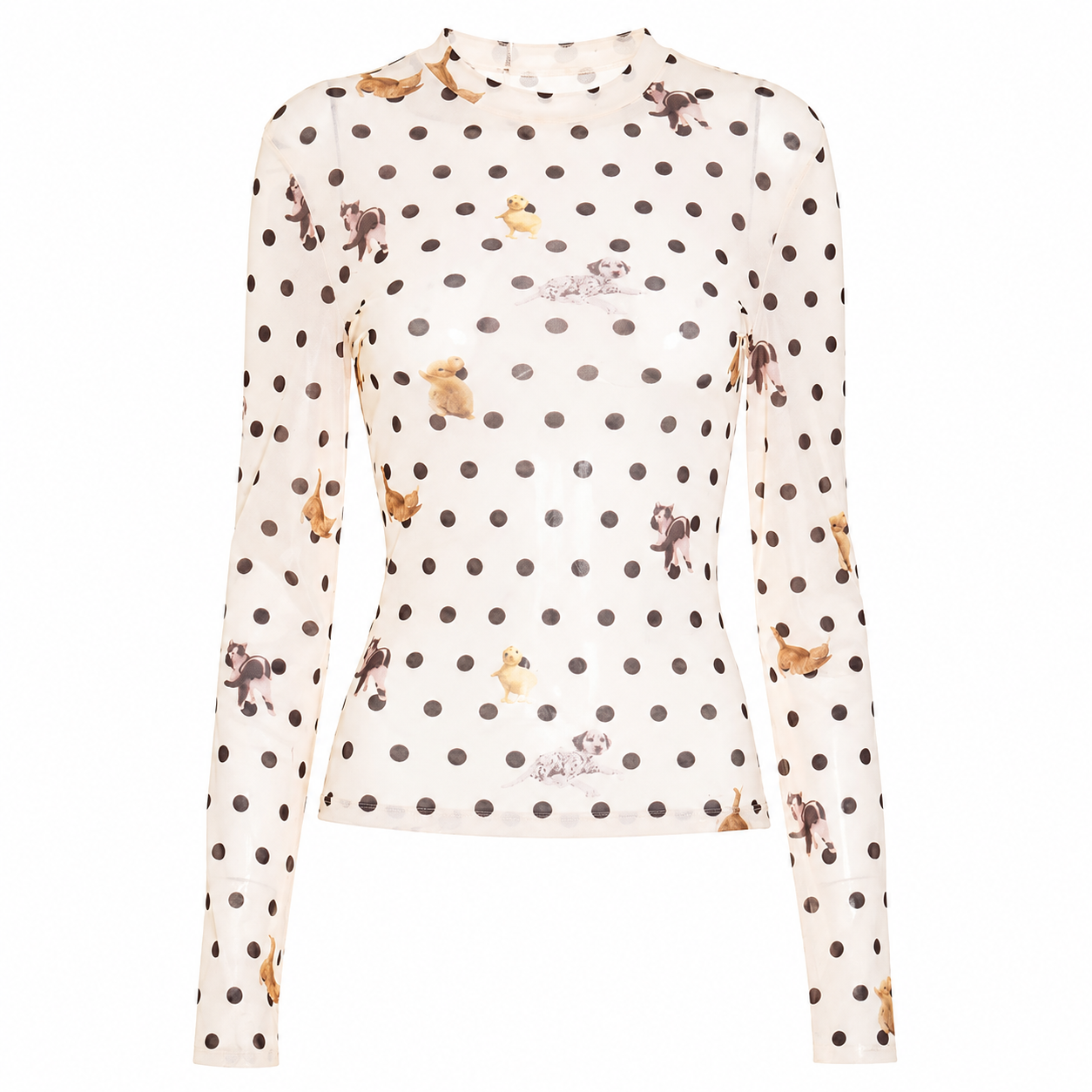 Animal Dot Sheer Top