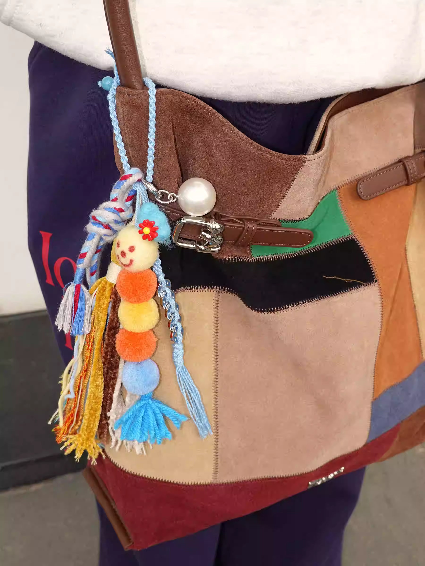 Tagi. x Monkee Colorful Felt & Yarn Tassel Pendant