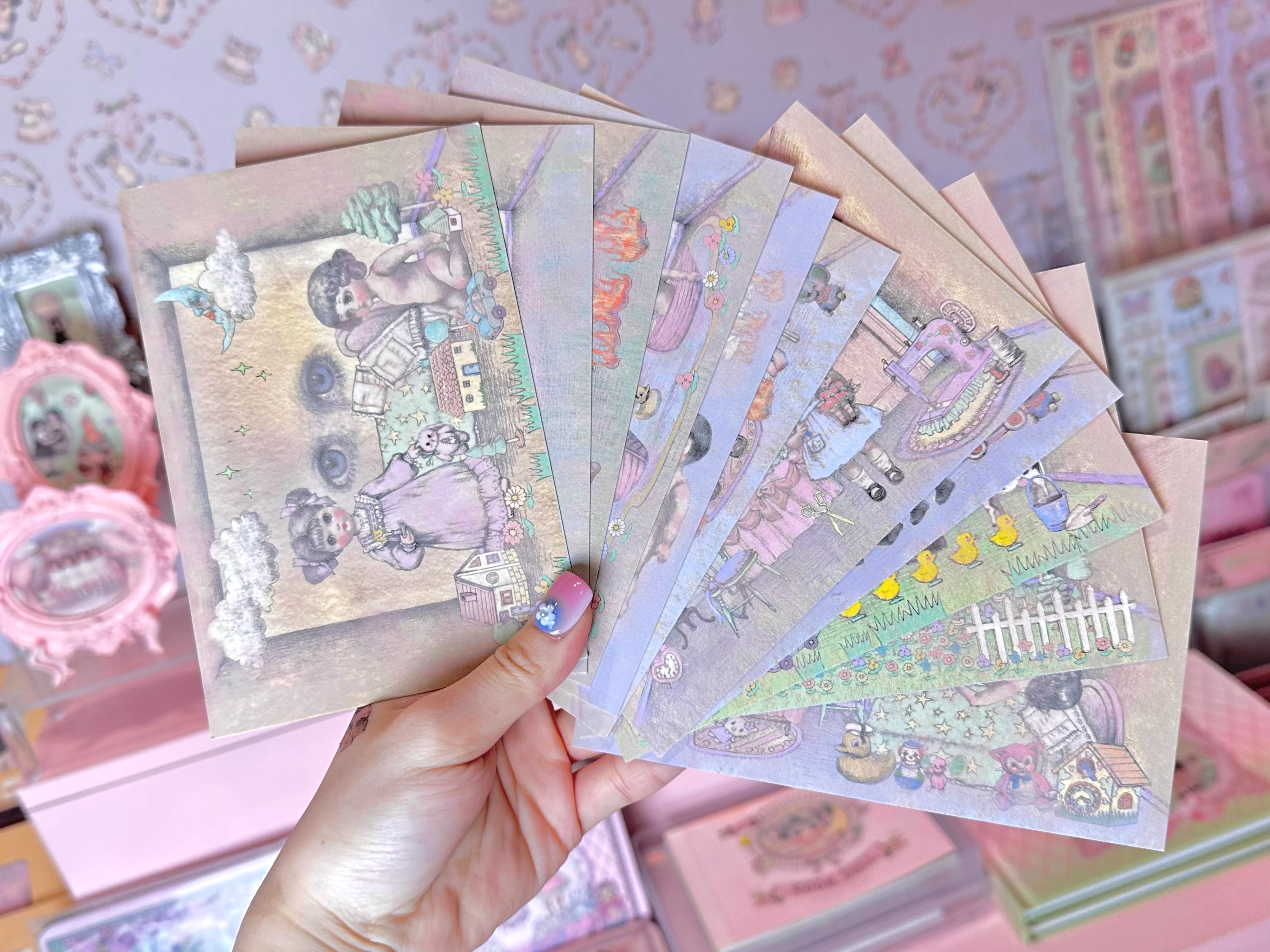 RudeFish ROOM DOLL Series Postcards