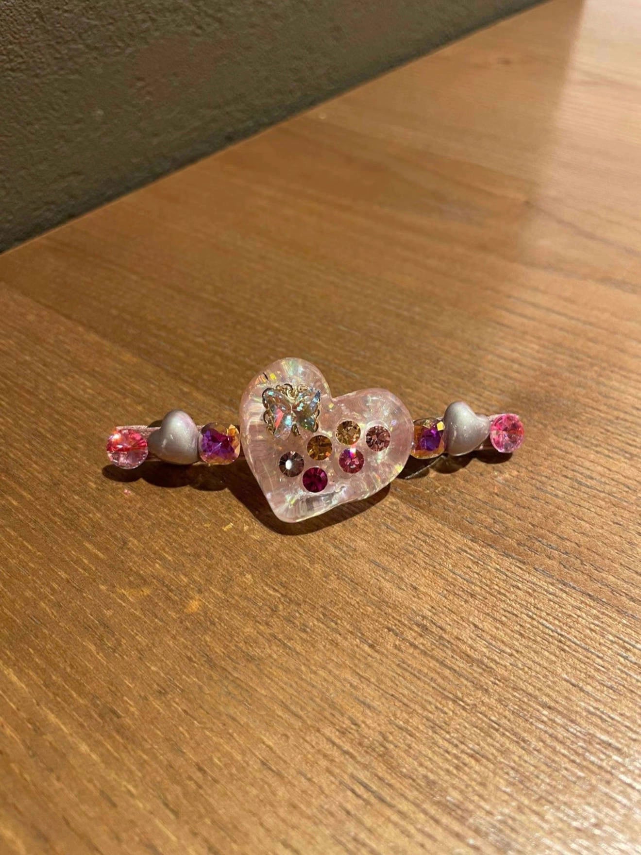 Gem Kissed Heart Hair Clip