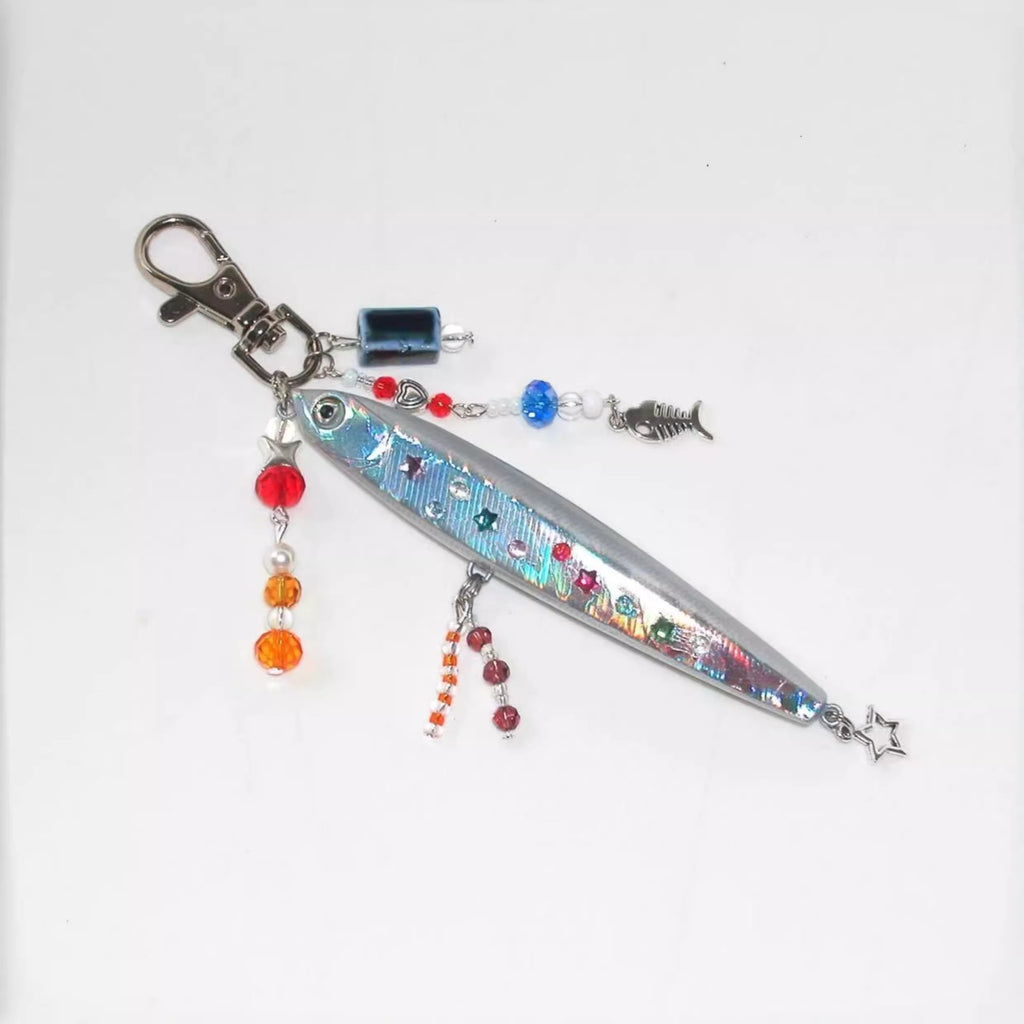 Glitter Bait Dangle Keychain
