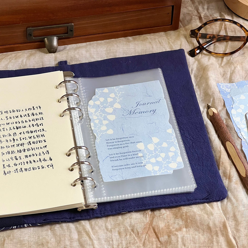 Midnight Iris A6 Binder with Refill Pages