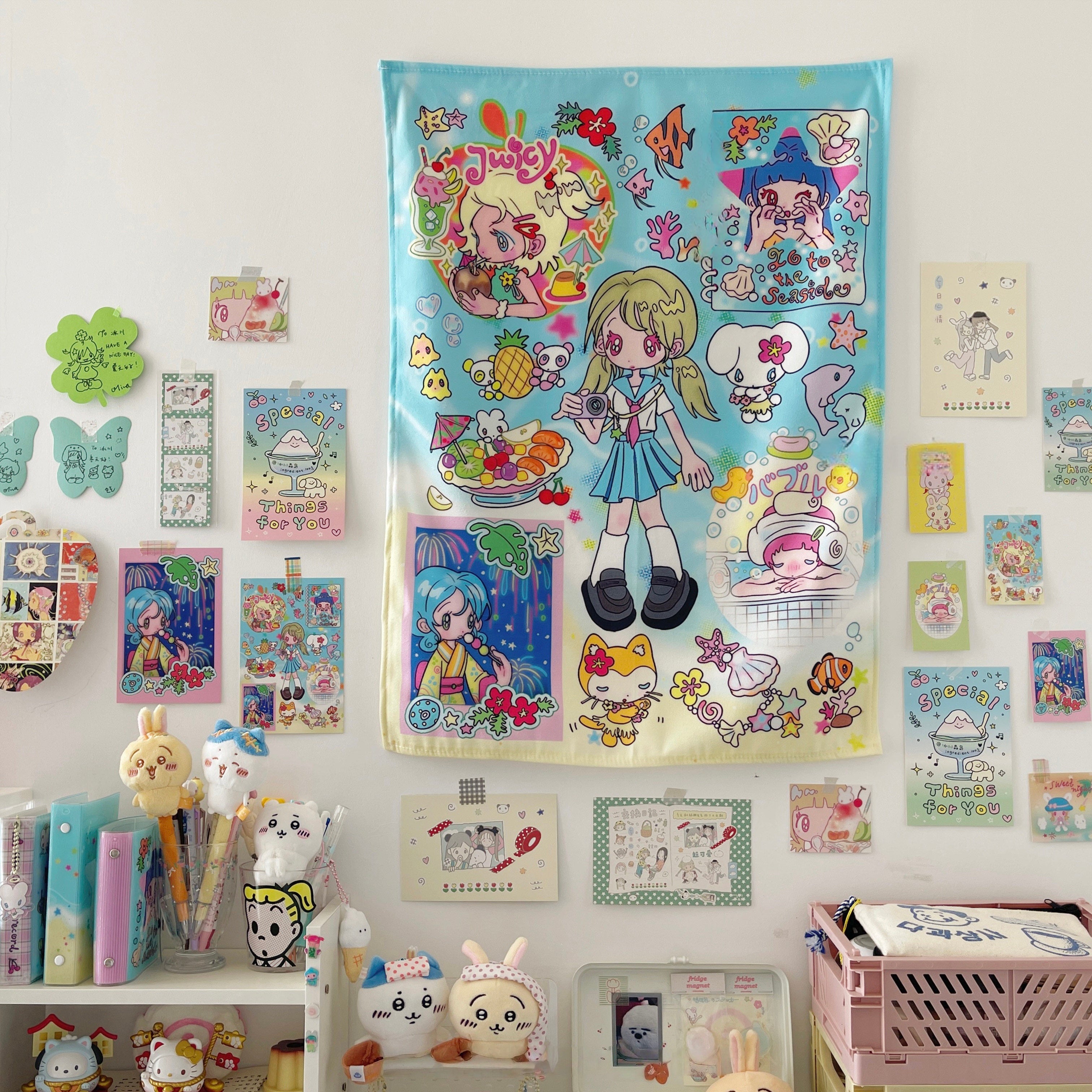 Glacier Forest Isle x sunonebird Go to Beach Tapestry
