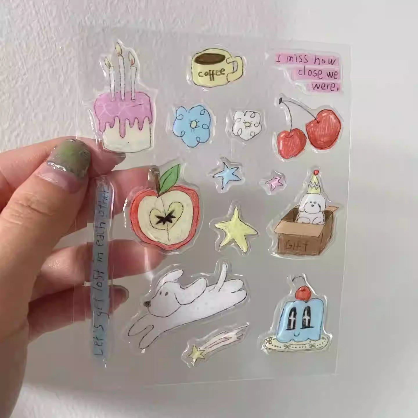 Sweet Apple Birthday Dog Stickers