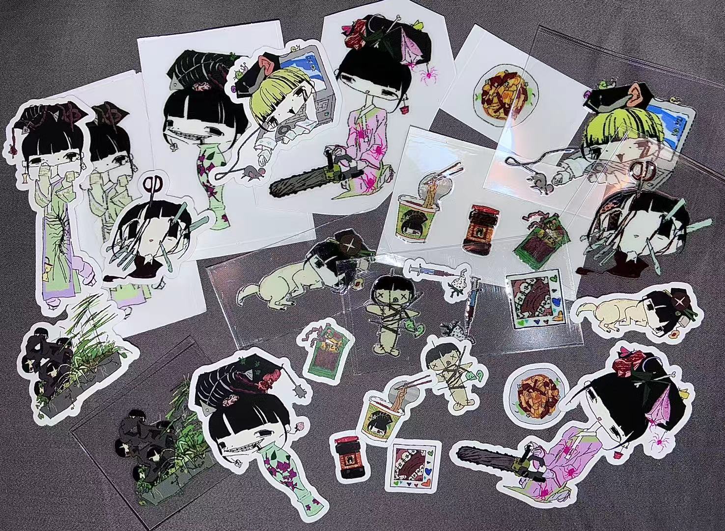 Pipoox7:45 Creepy Cute Girls Sticker Set