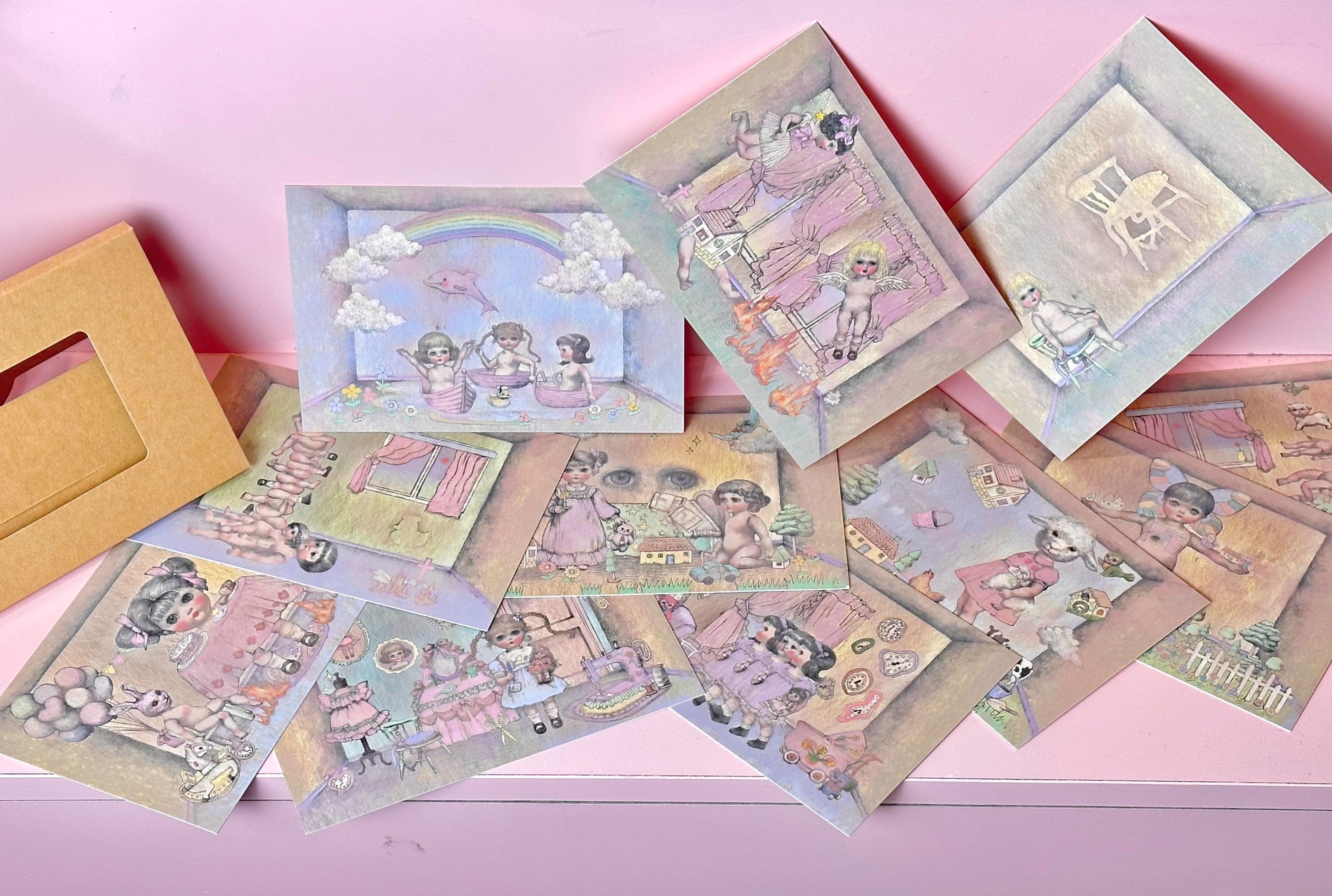 RudeFish ROOM DOLL Series Postcards
