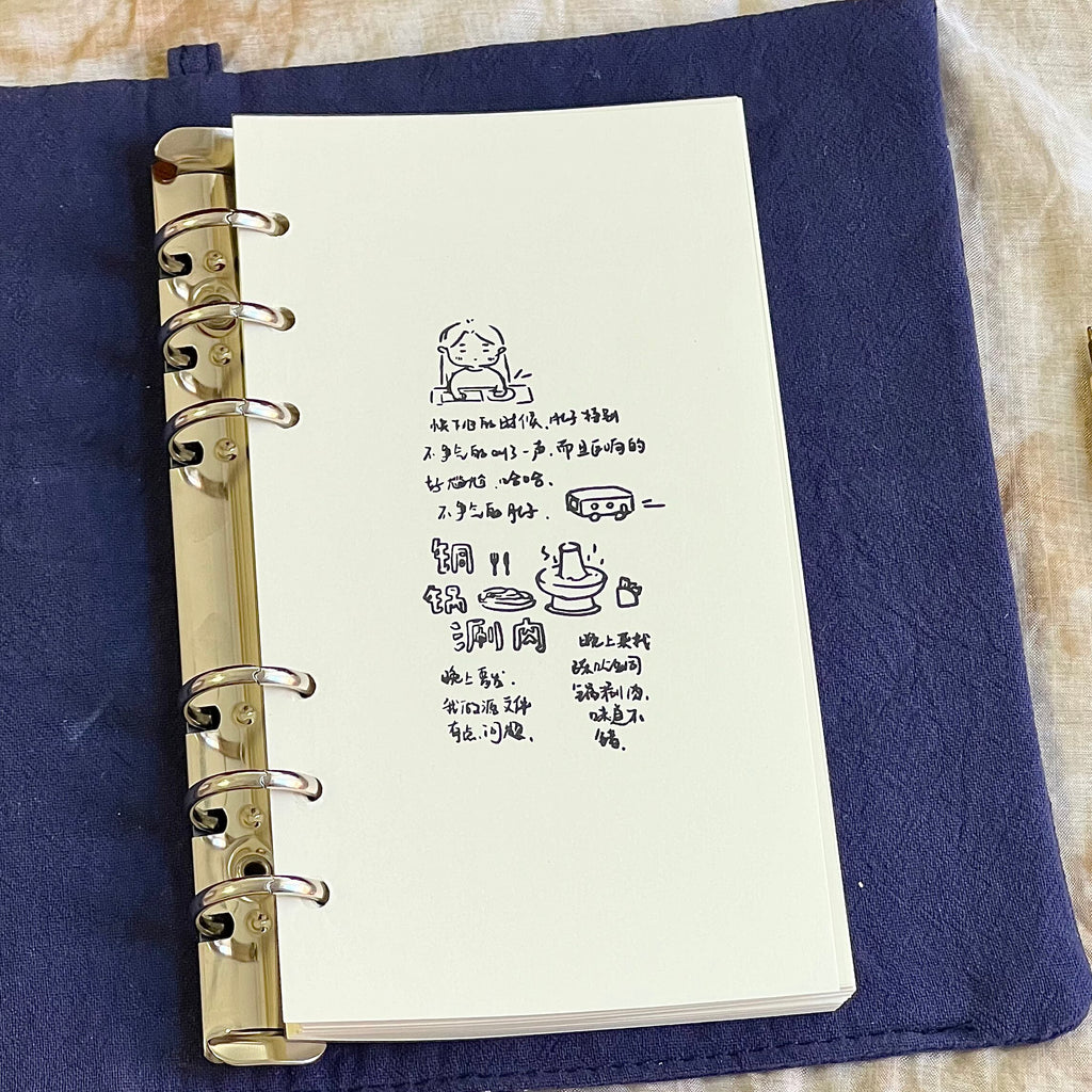 Midnight Iris A6 Binder with Refill Pages