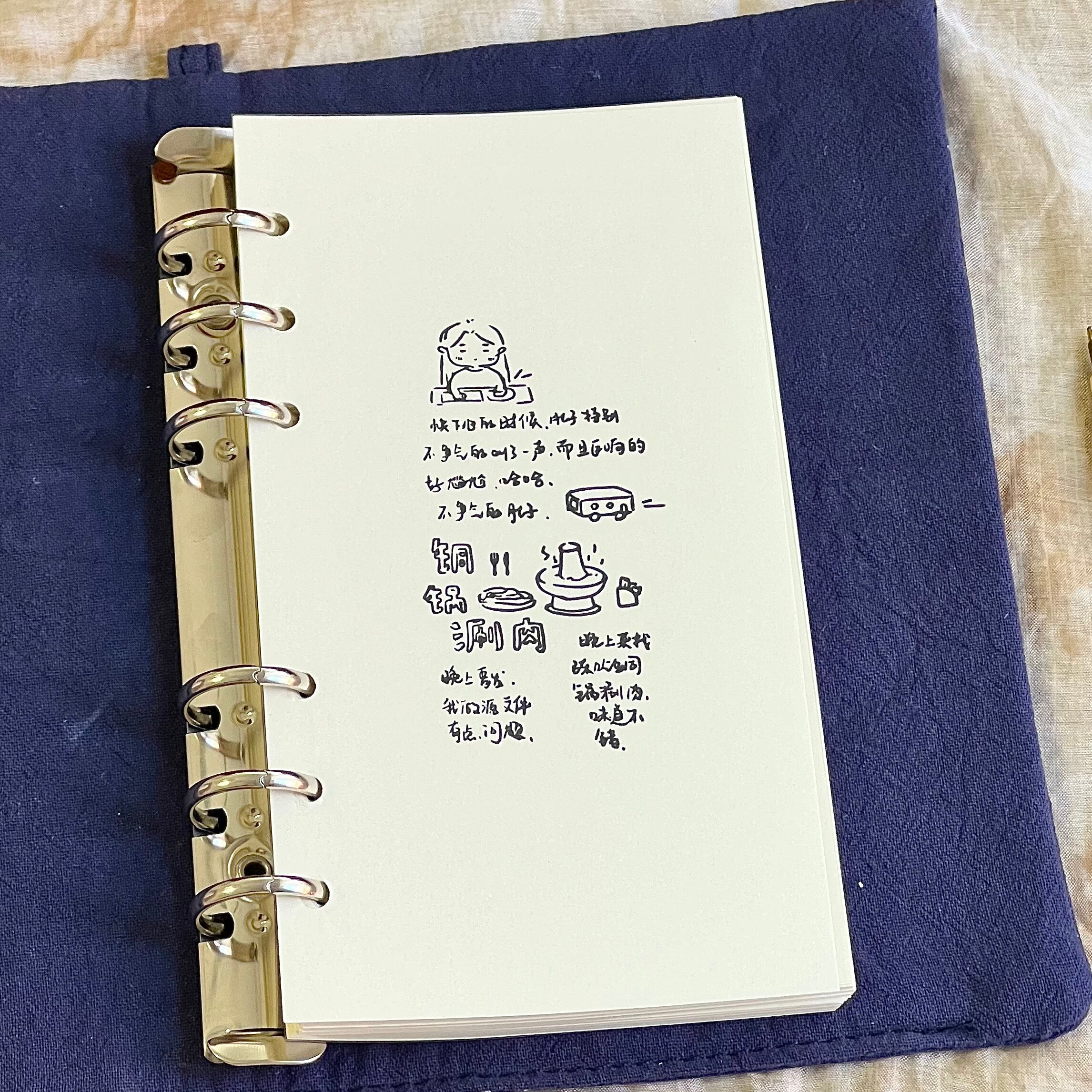 Midnight Iris A6 Binder with Refill Pages