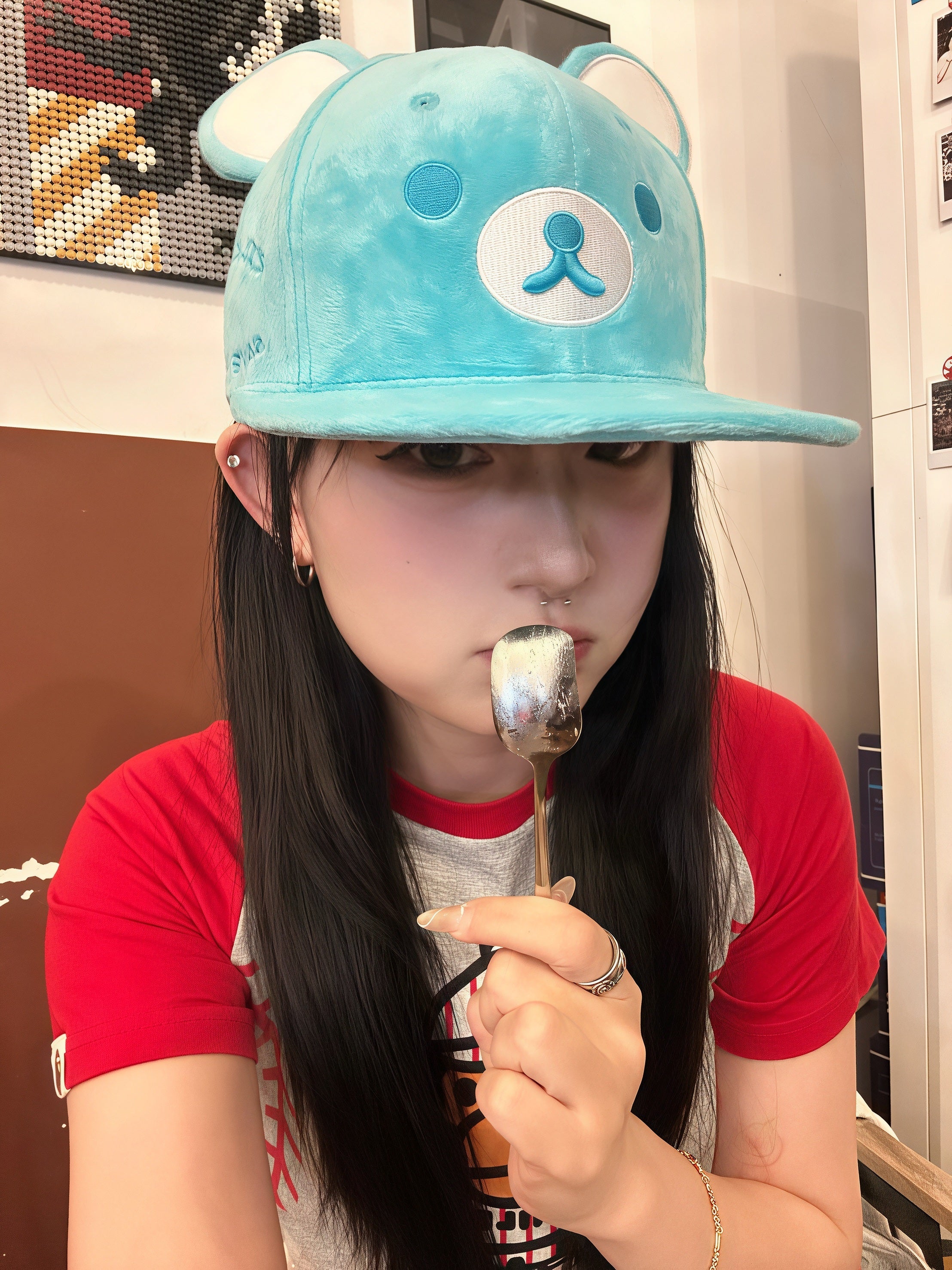 Blue Teddy Cap