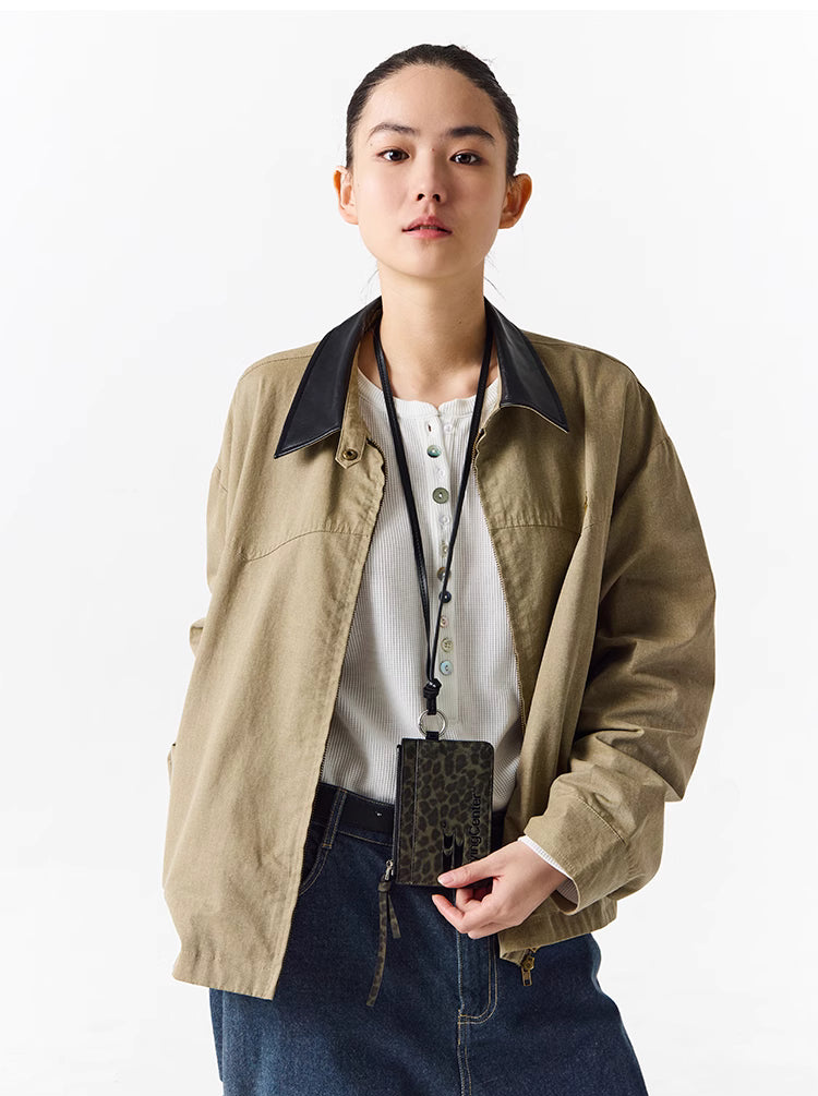 CryingCenter Leopard Lanyard Card Holder